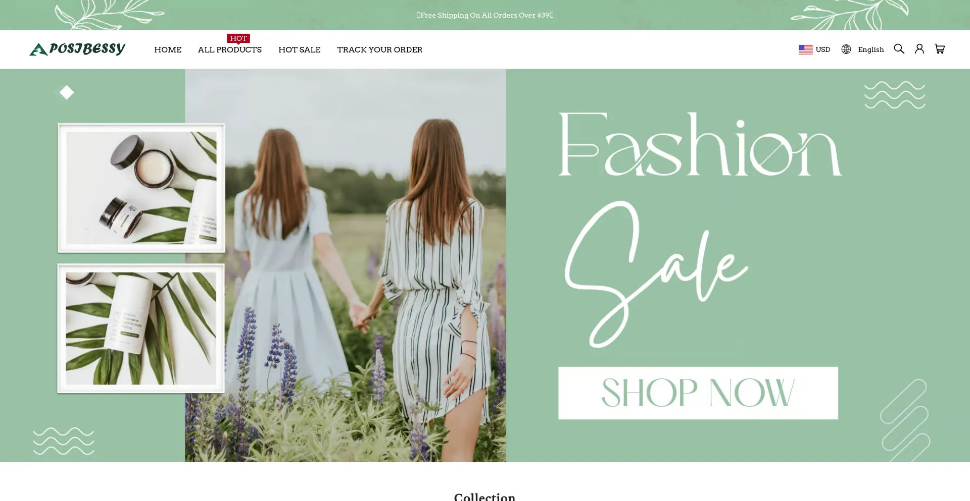 Website screenshot of Posibessy.com