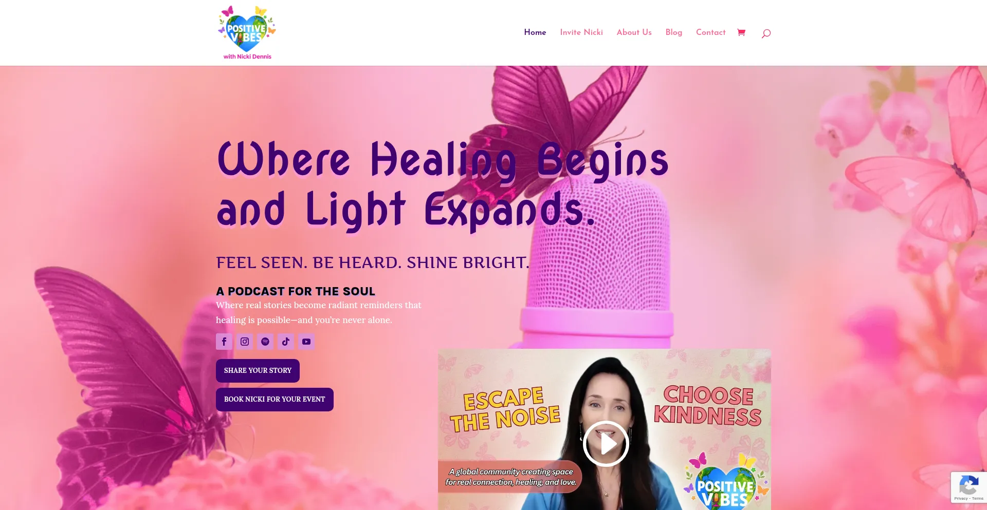 Positivevibeswithnickidennis.com Screenshot