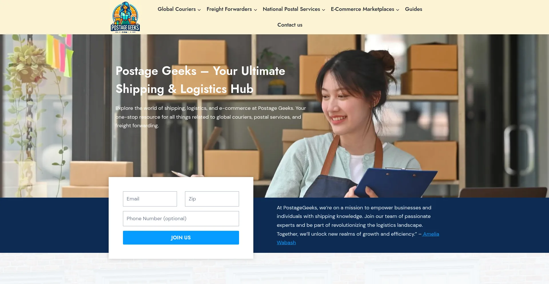Postagegeeks.com Screenshot
