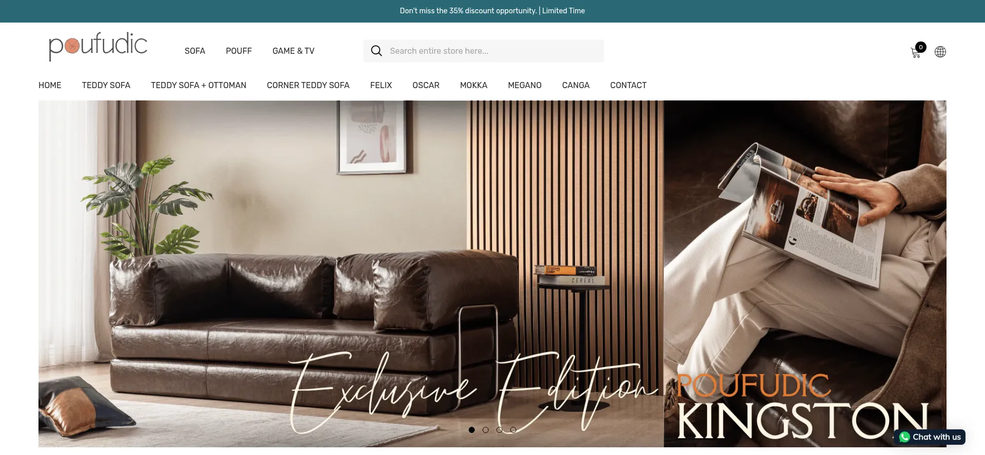 Website screenshot of Poufudic.com