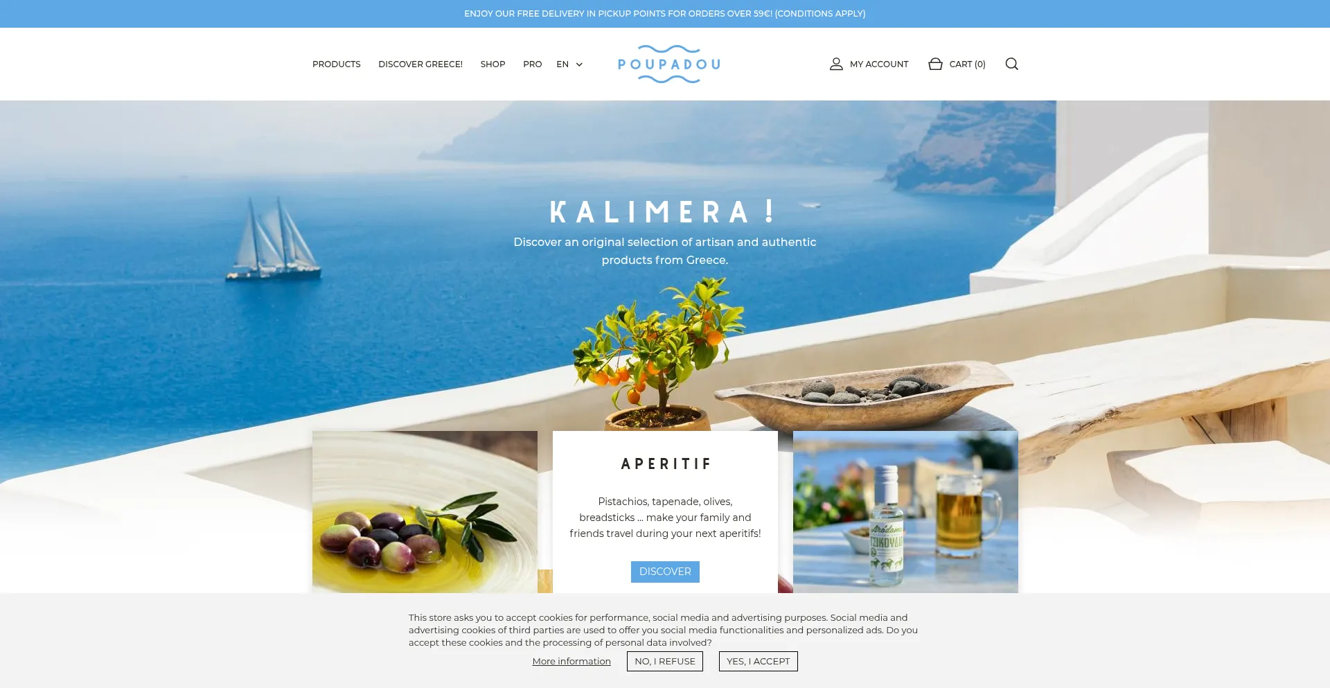 Website screenshot of Poupadou.com
