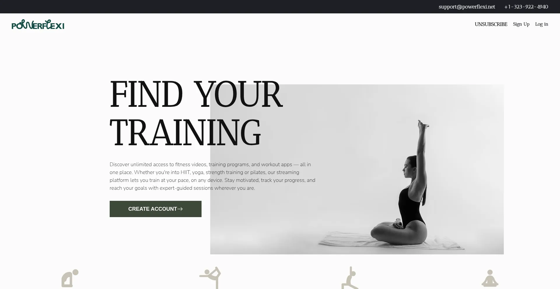 Website screenshot of Powerflexi.net