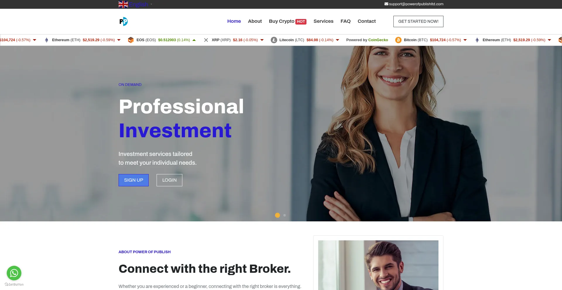 Website screenshot of Powerofpublishltd.com