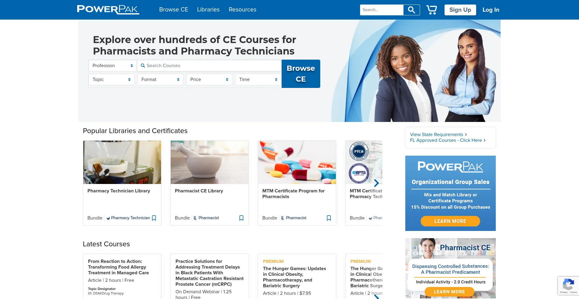 Website screenshot of Powerpak.com