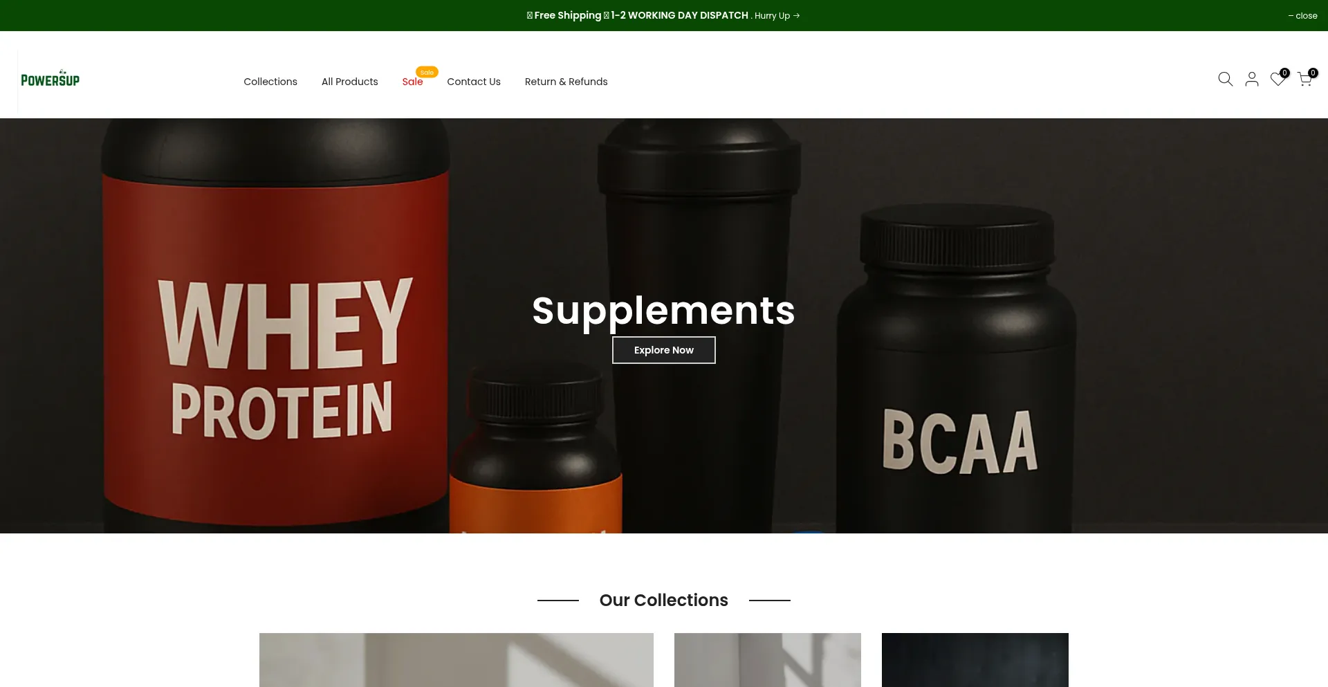 Website screenshot of Powersup.co.uk