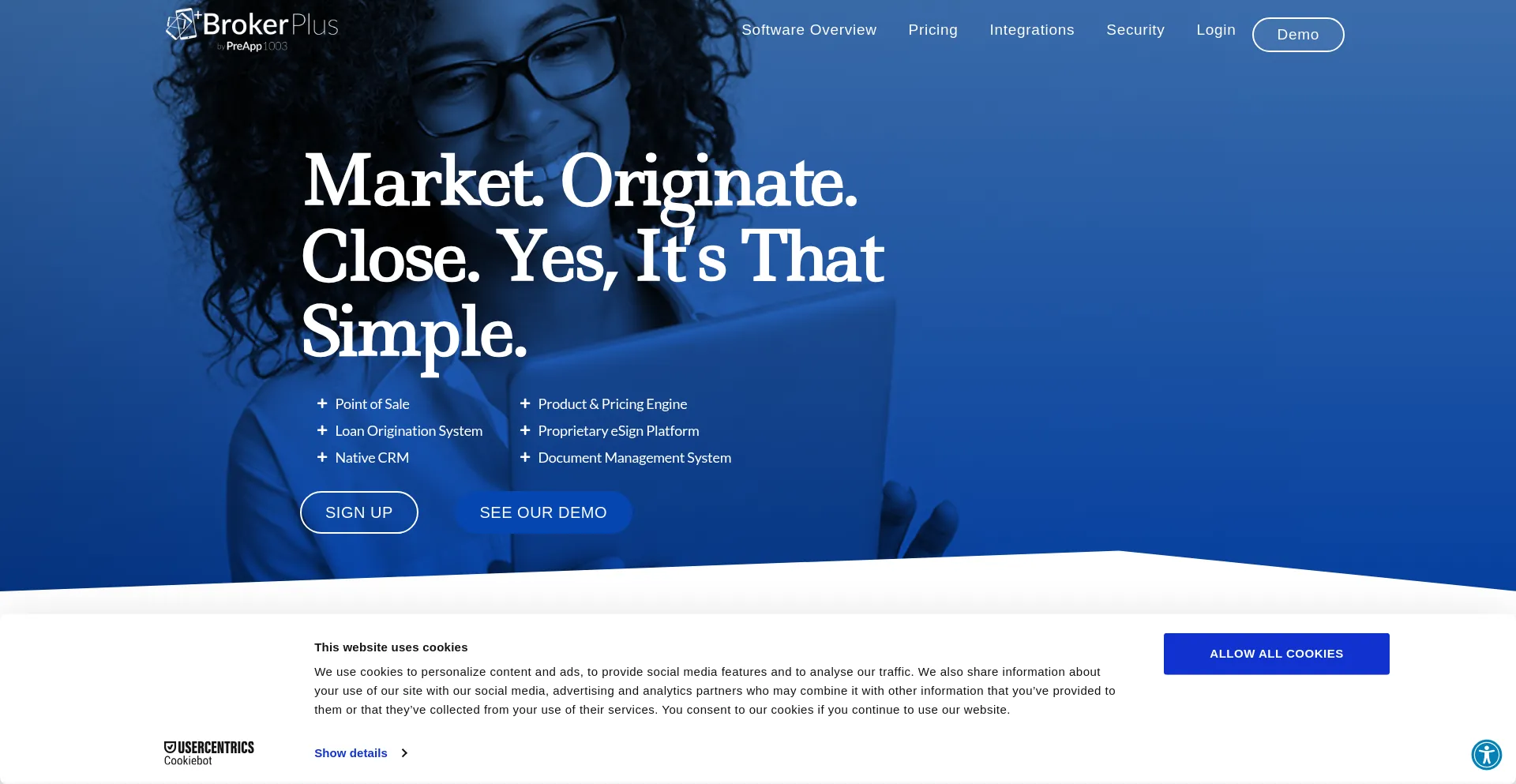 Website screenshot of Preapp1003.com