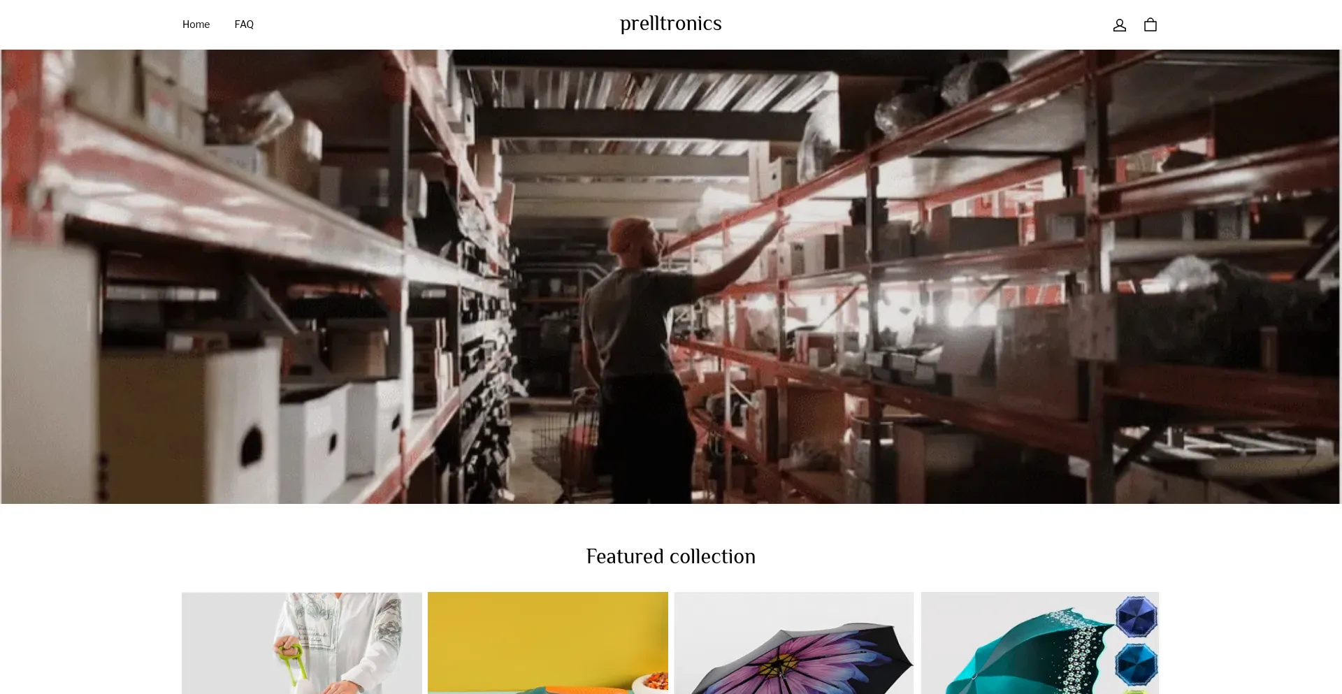 Website screenshot of Prelltronics.com