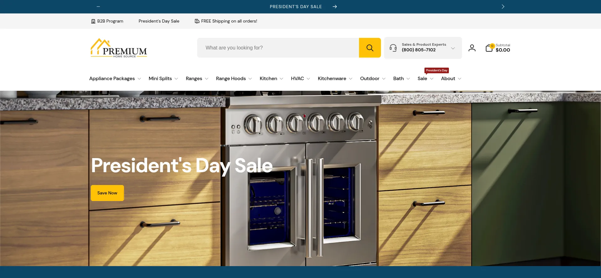 Website screenshot of Premiumhomesource.com