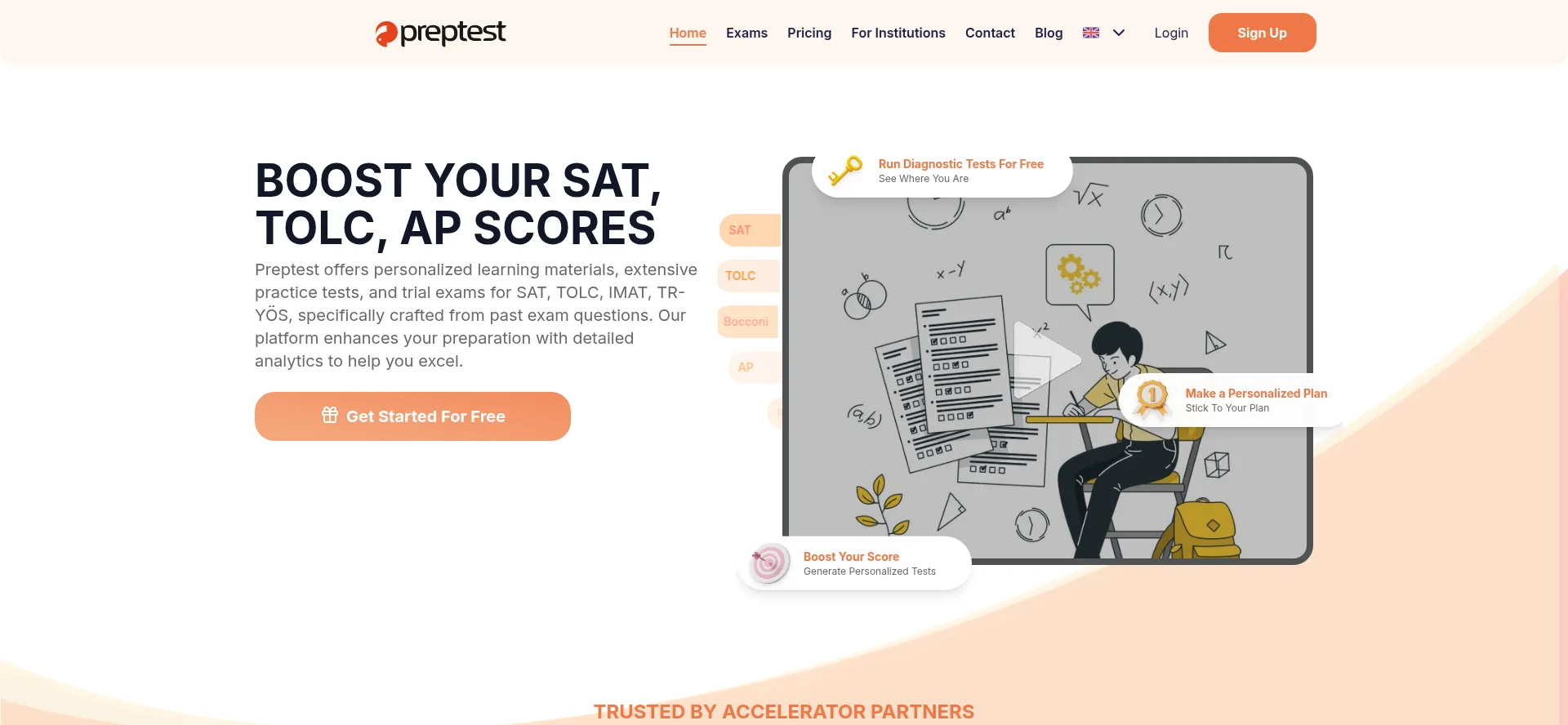 Prep-test.com Screenshot