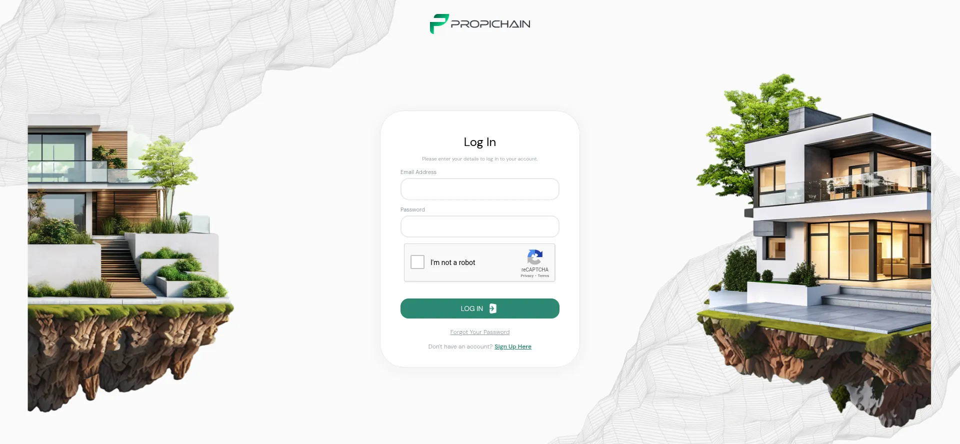 Website screenshot of Presale.propichain.finance