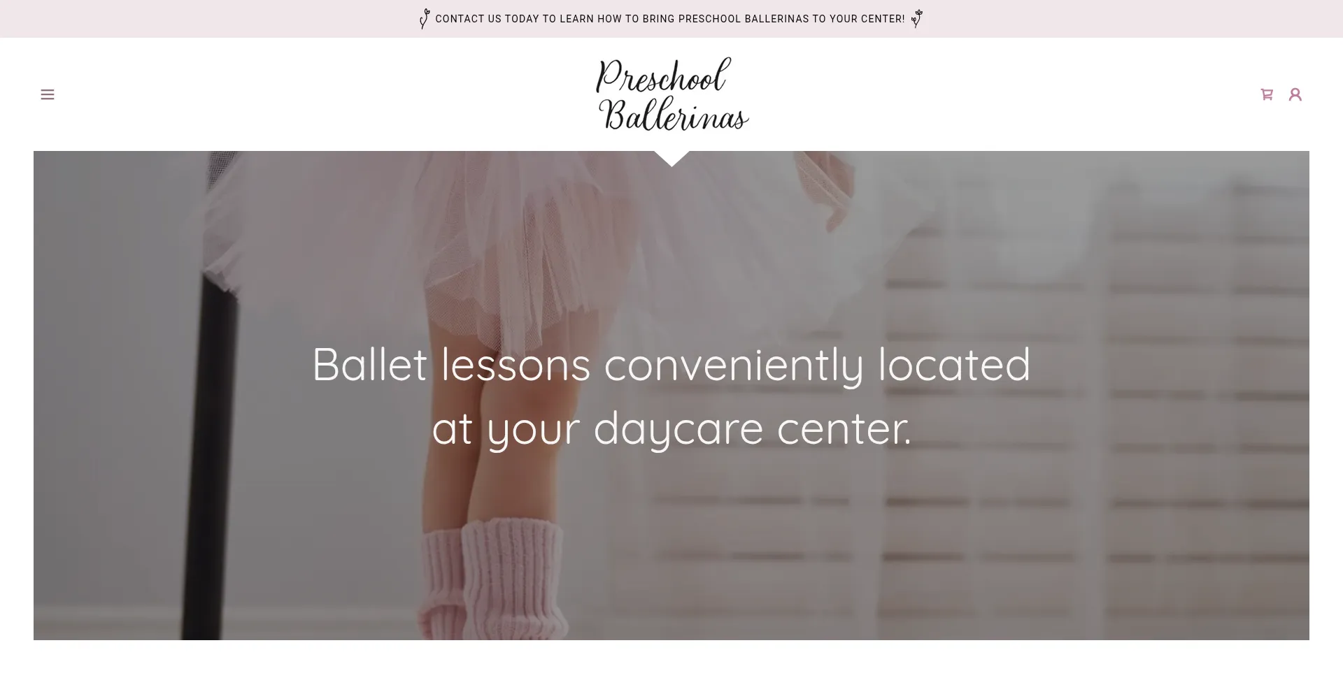 Website screenshot of Preschoolballerinas.com