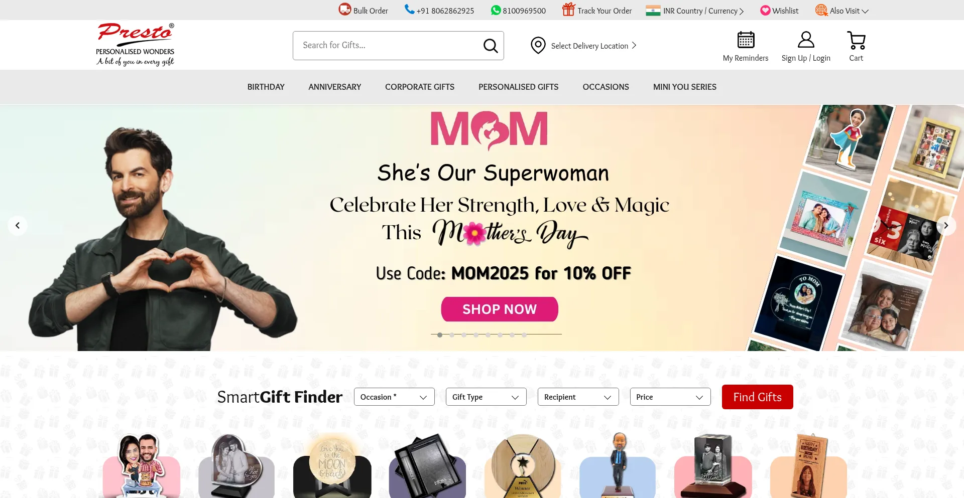 Prestogifts.com Screenshot