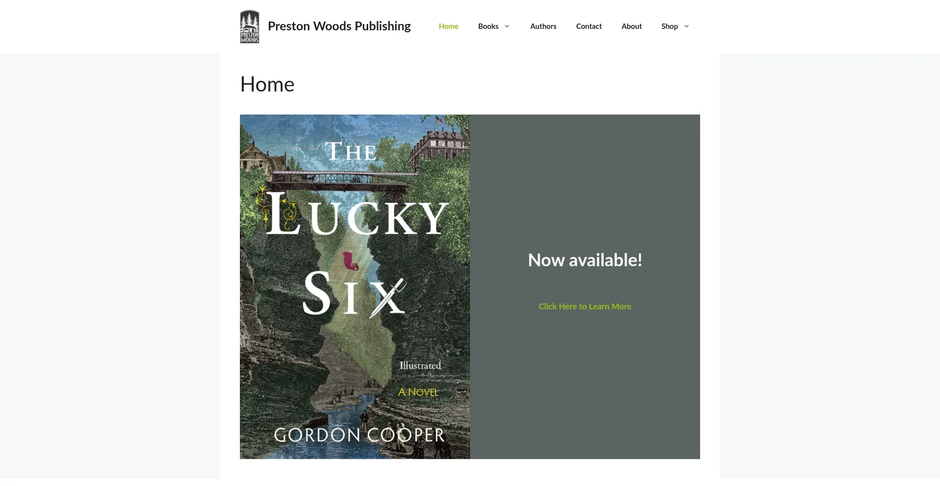 Website screenshot of Prestonwoods.com