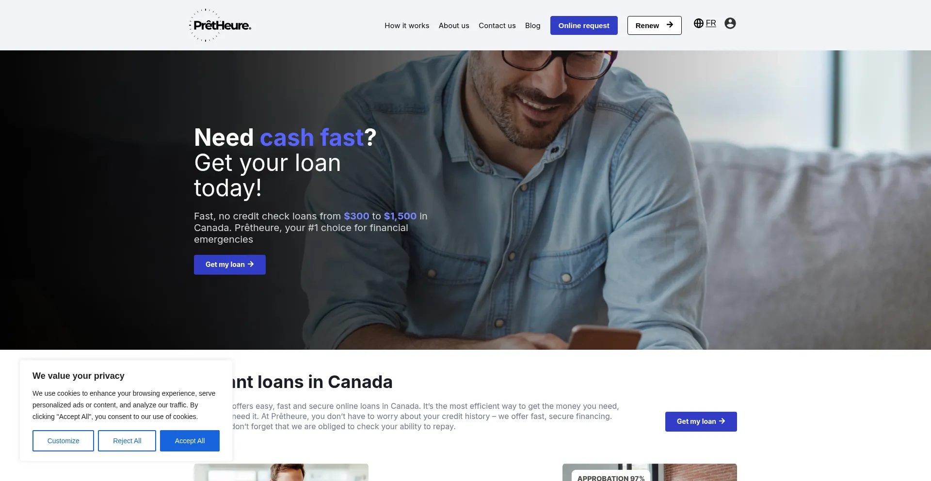 Pretheure.com Screenshot