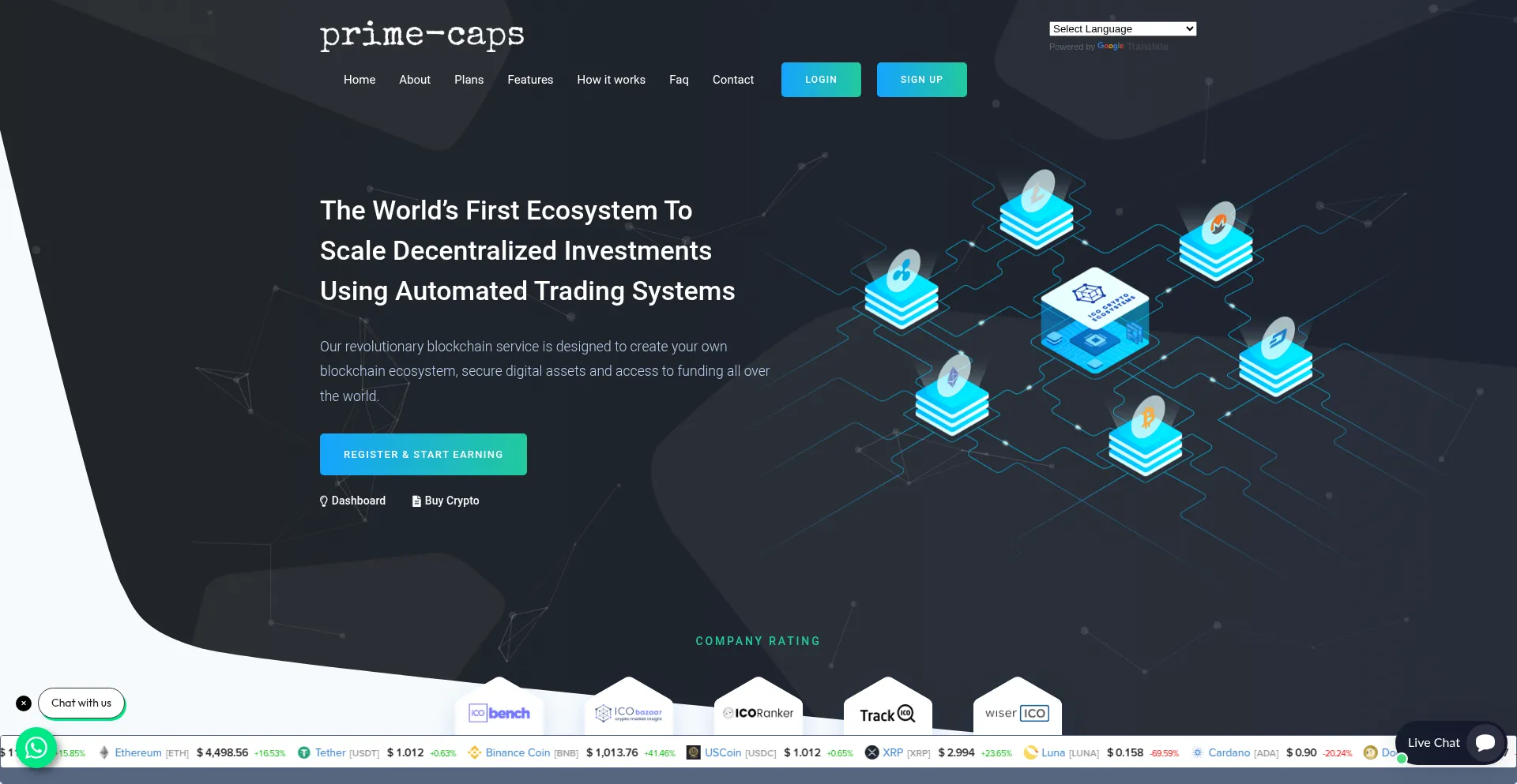 Prime-caps.com Screenshot