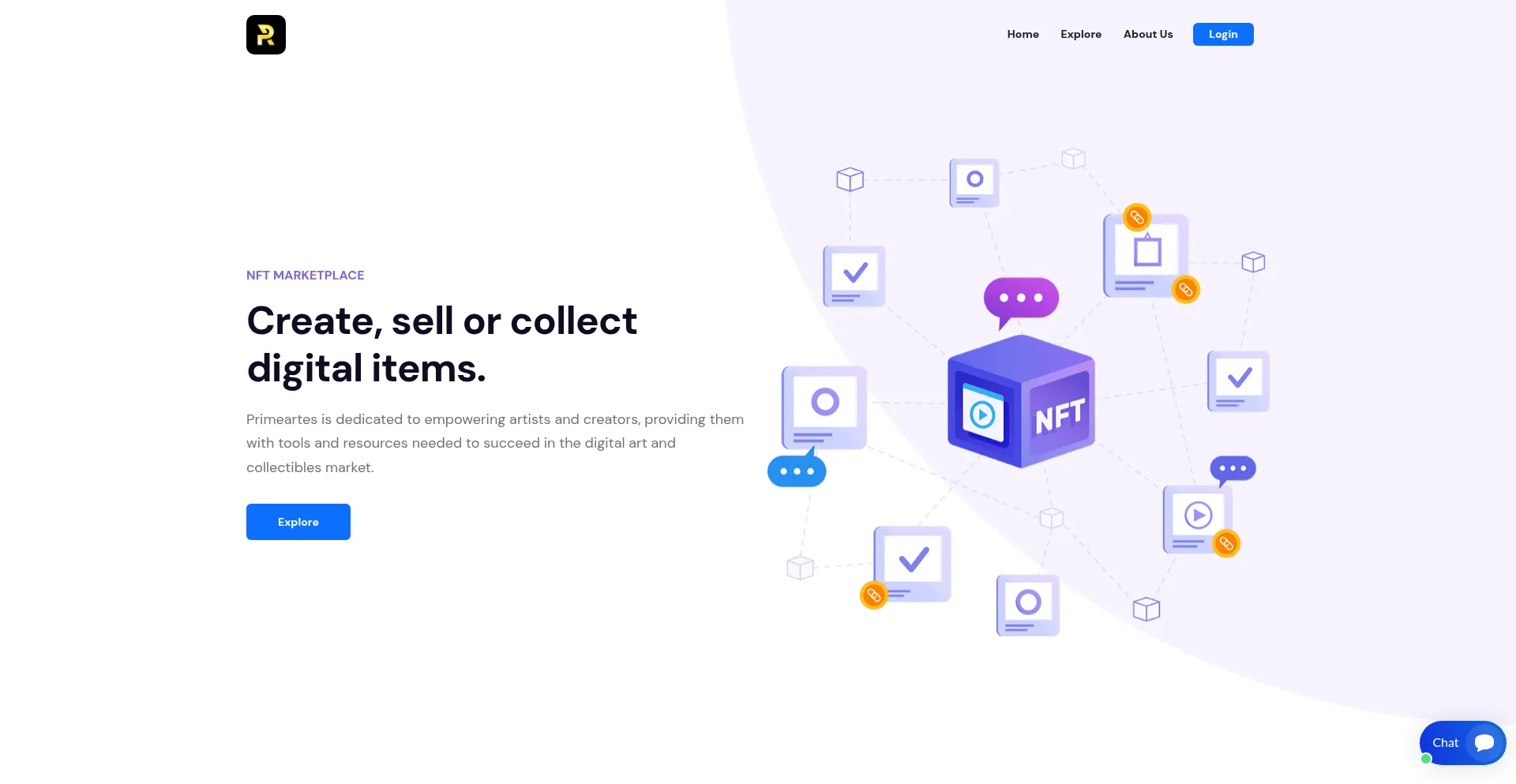 Website screenshot of Primeartes.com