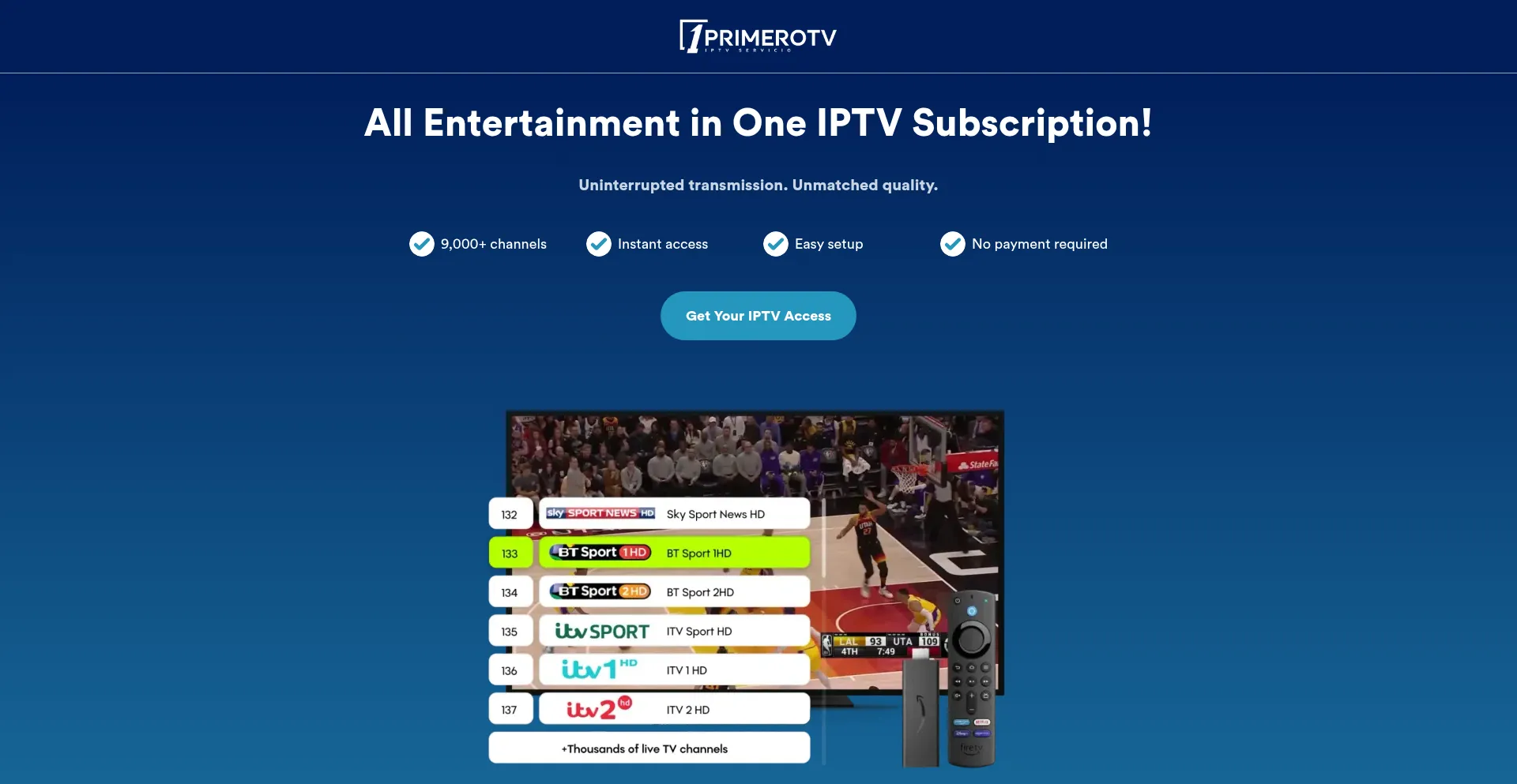 Primerotv.com Screenshot
