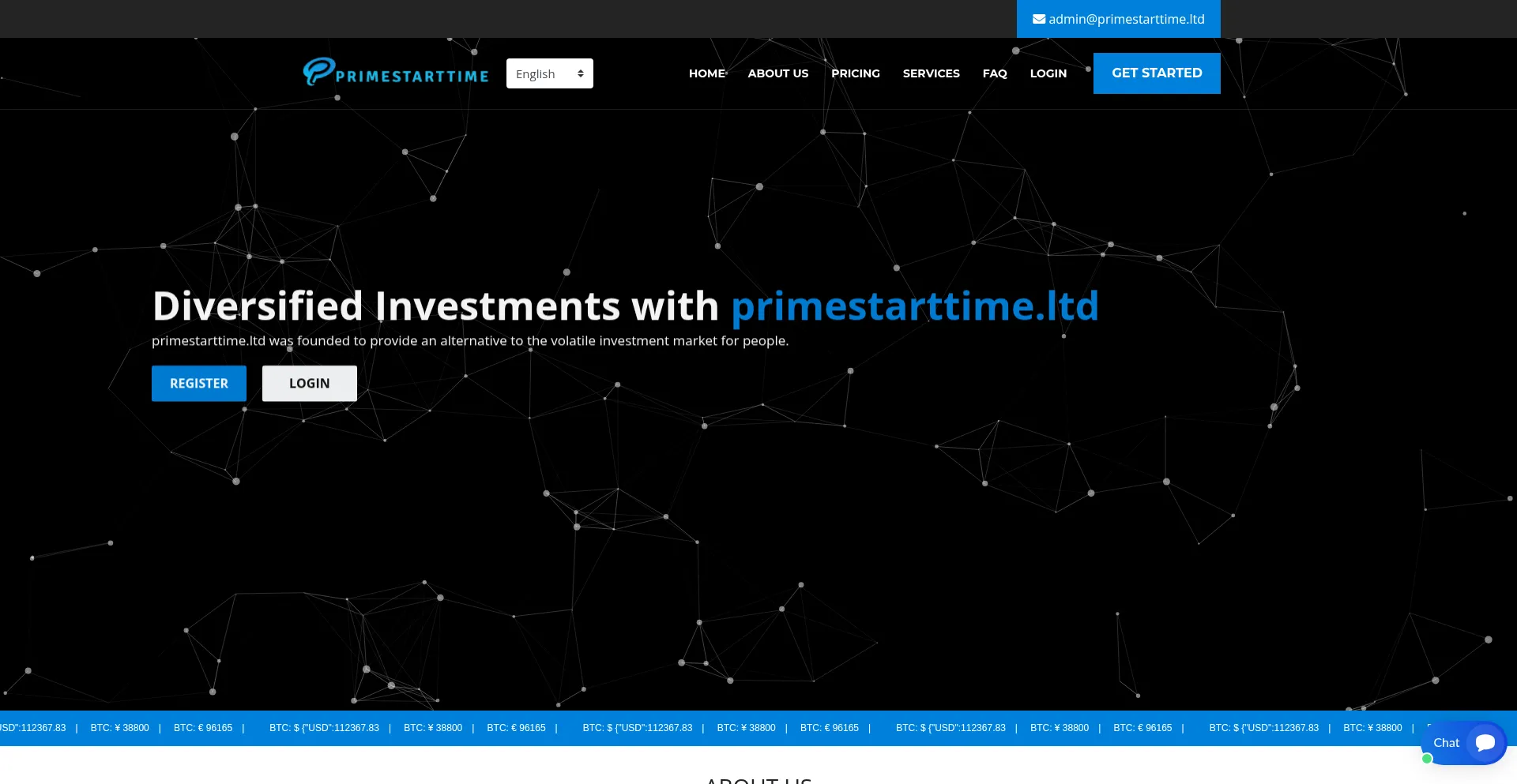 Website screenshot of Primestarttime.ltd
