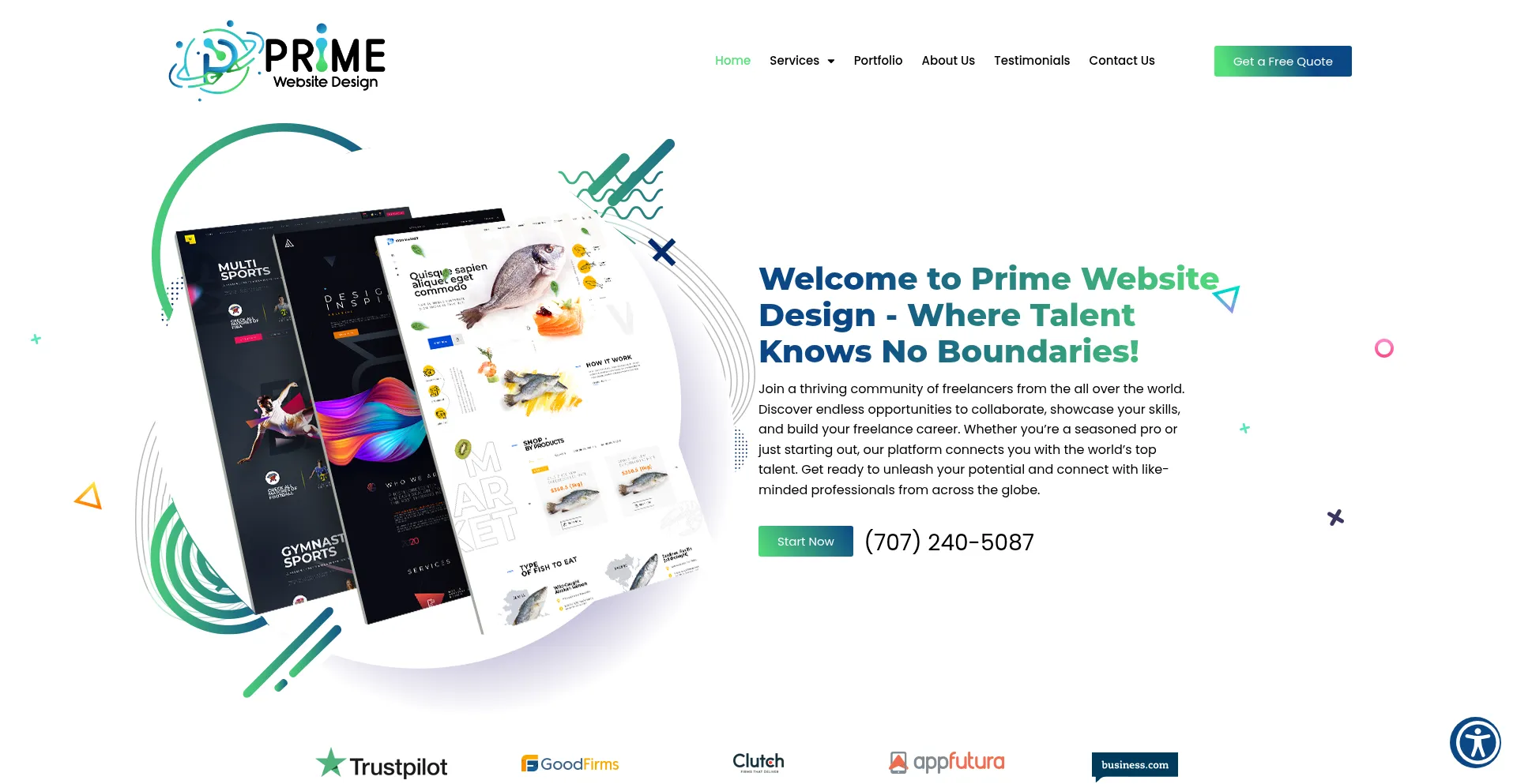 Primewebsitedesign.com Screenshot