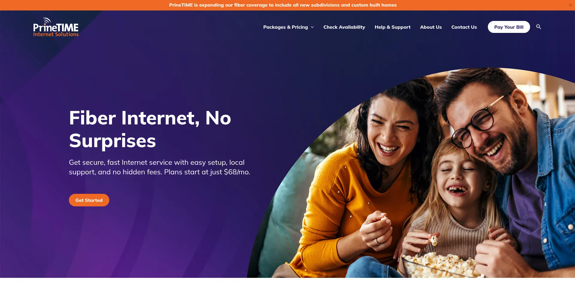 Website screenshot of Prinetime.net