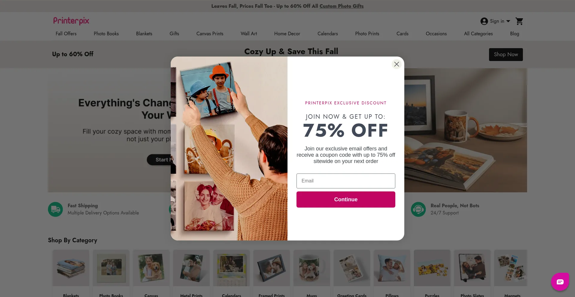 Printerpix.com Screenshot