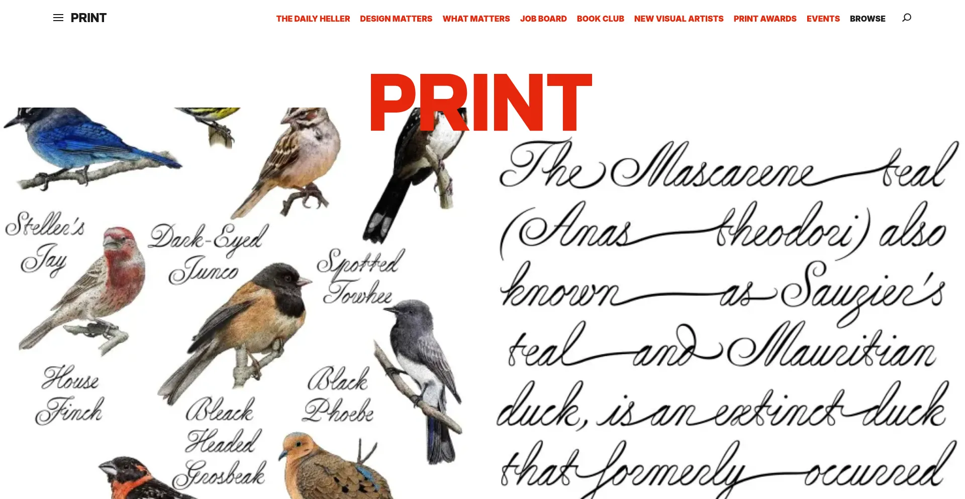 Website screenshot of Printmag.com