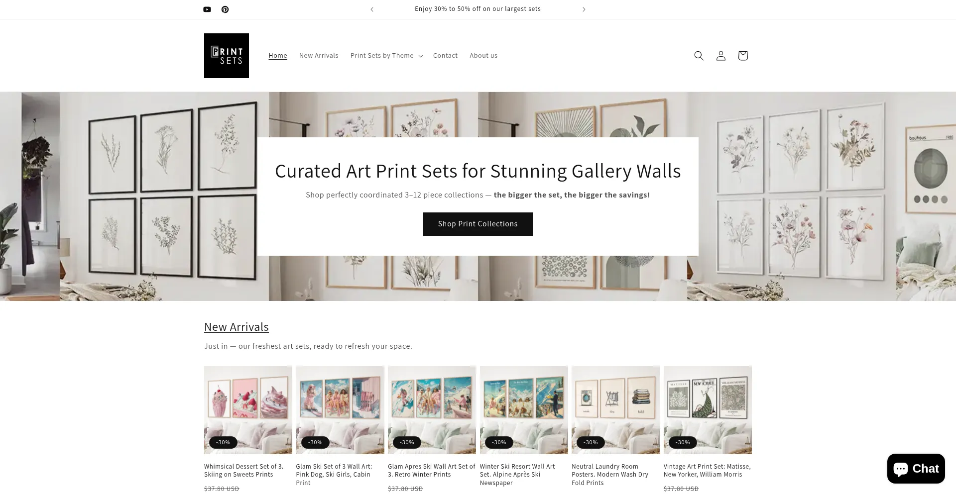 Printsets.com Screenshot