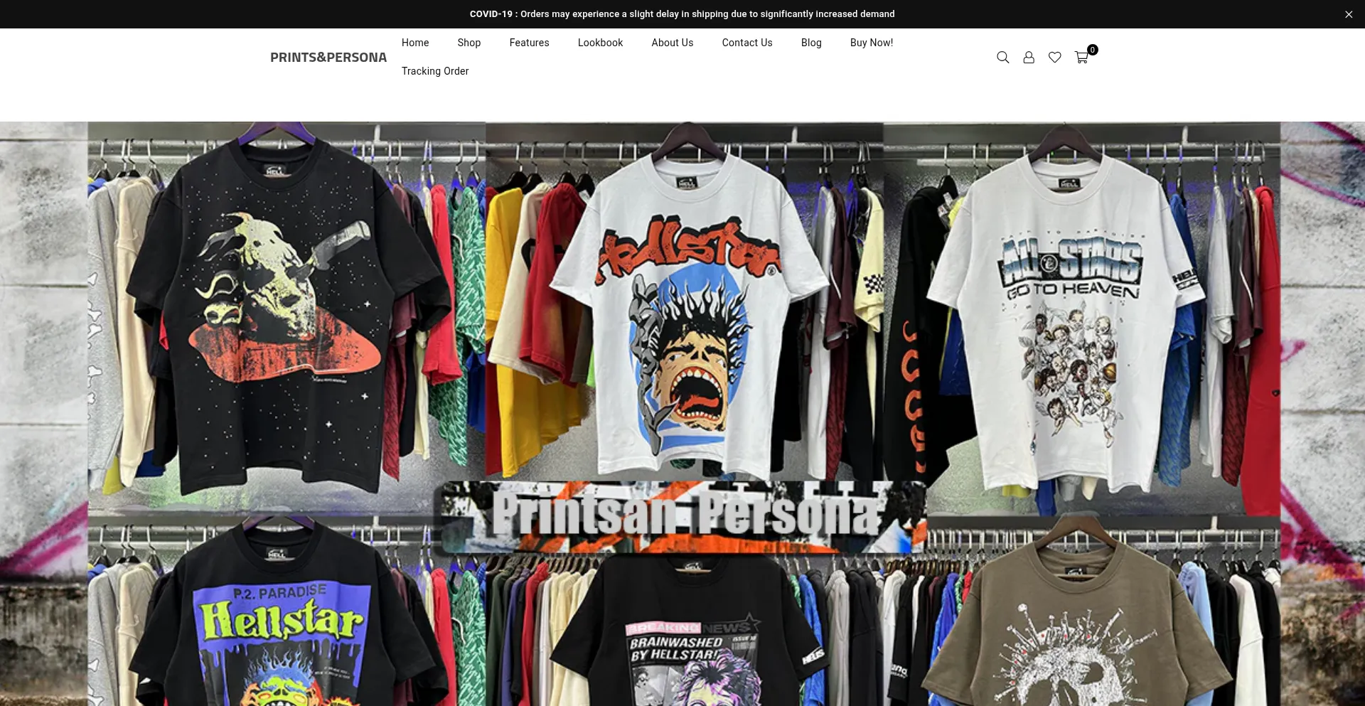 Website screenshot of Printspersona.com