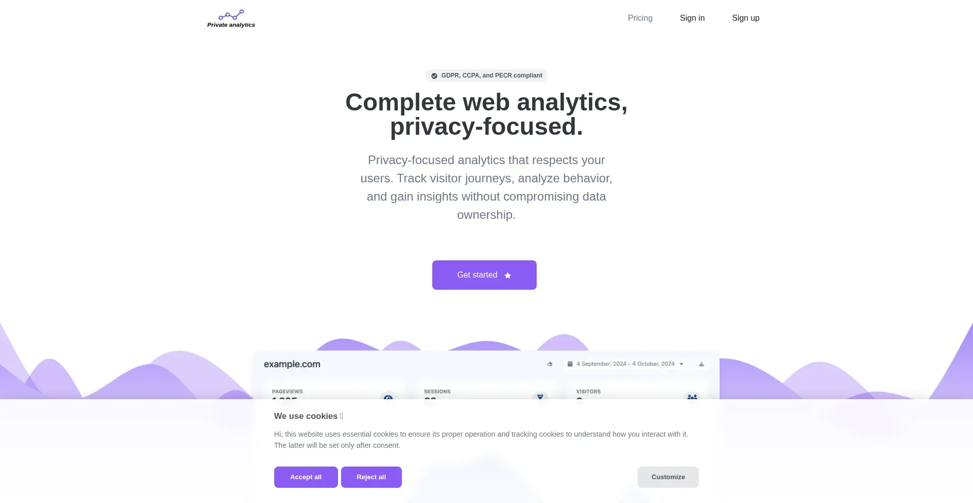 Website screenshot of Privalytic.com
