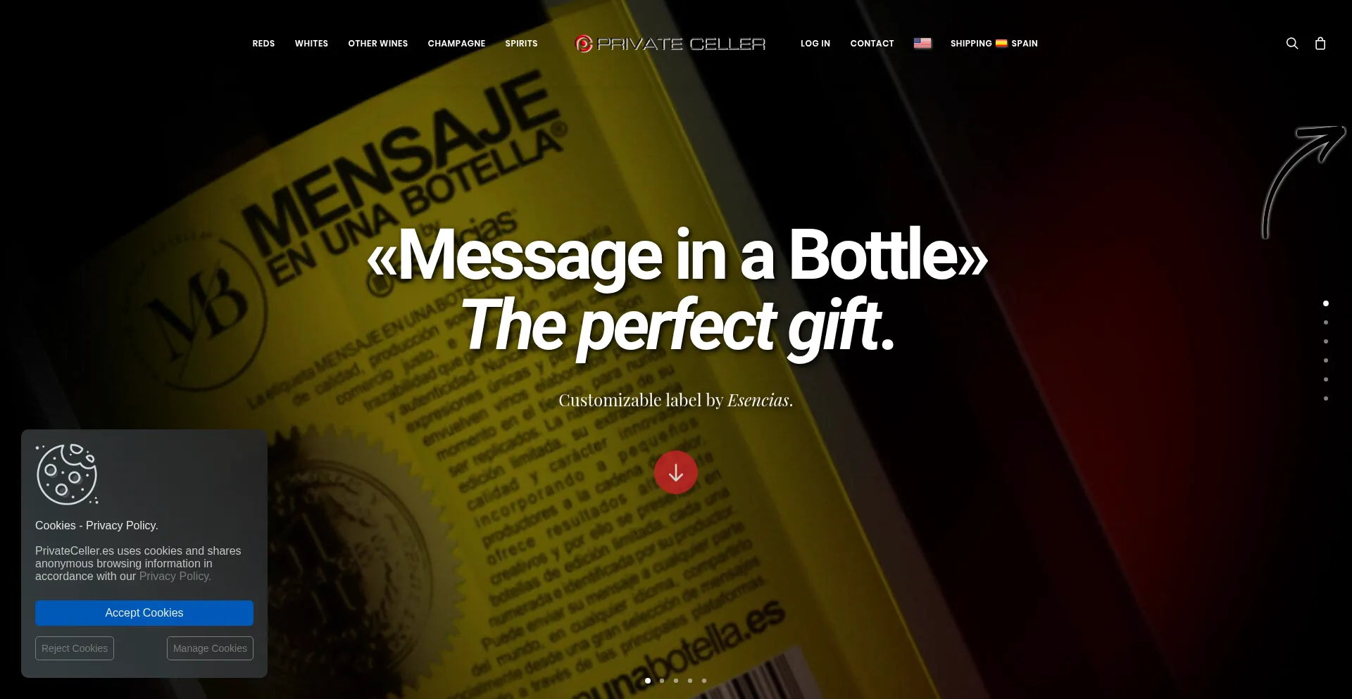 Website screenshot of Privateceller.es