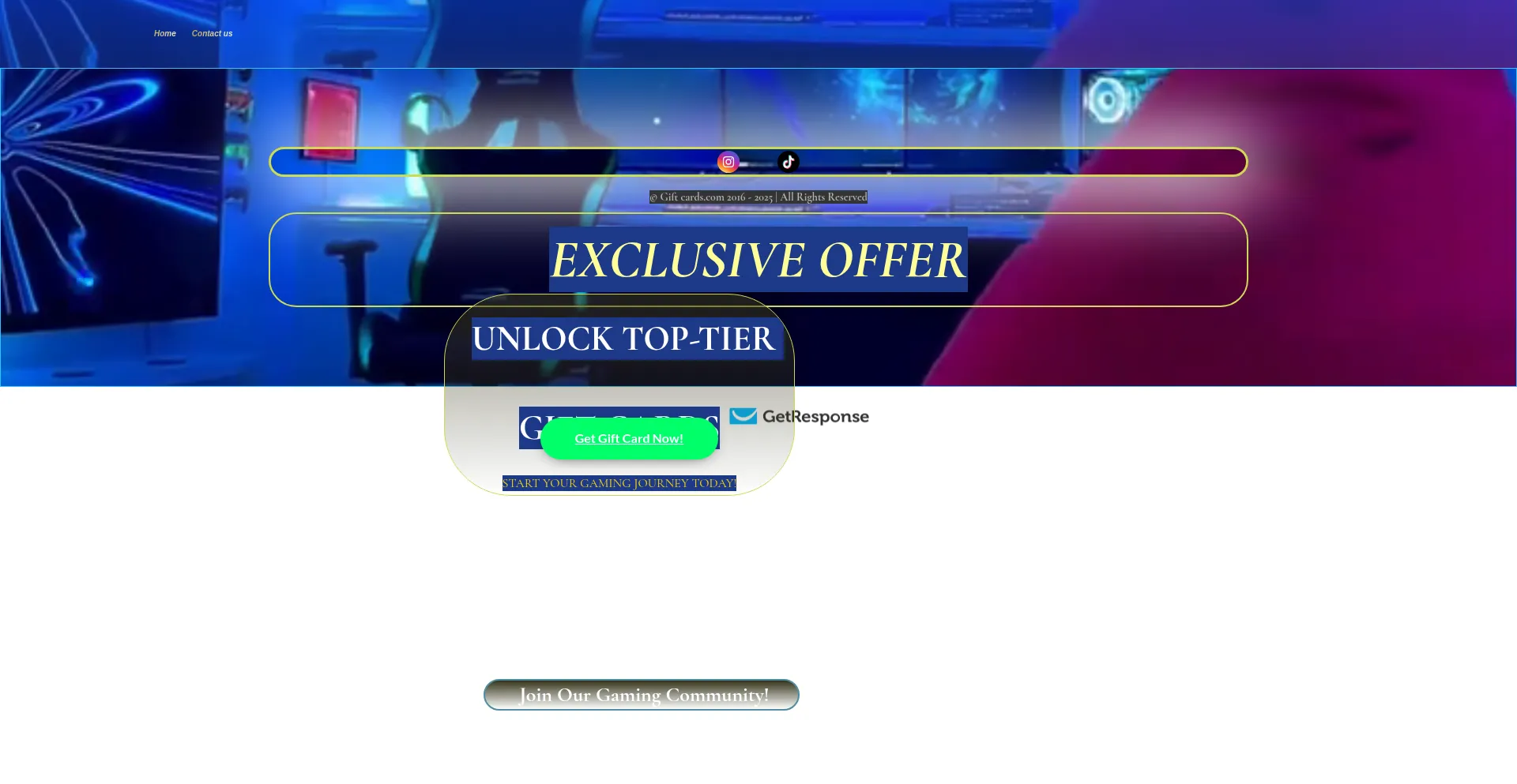 Website screenshot of Prizenow.live