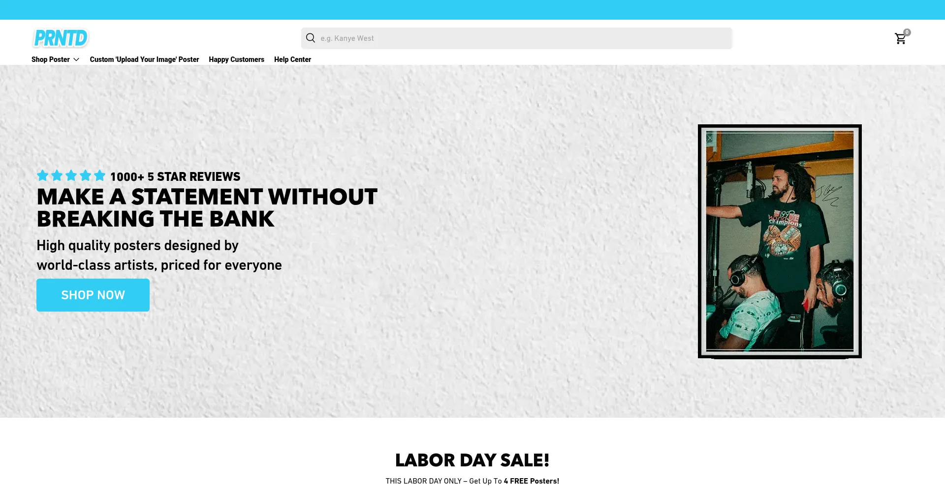 Website screenshot of Prntdart.com