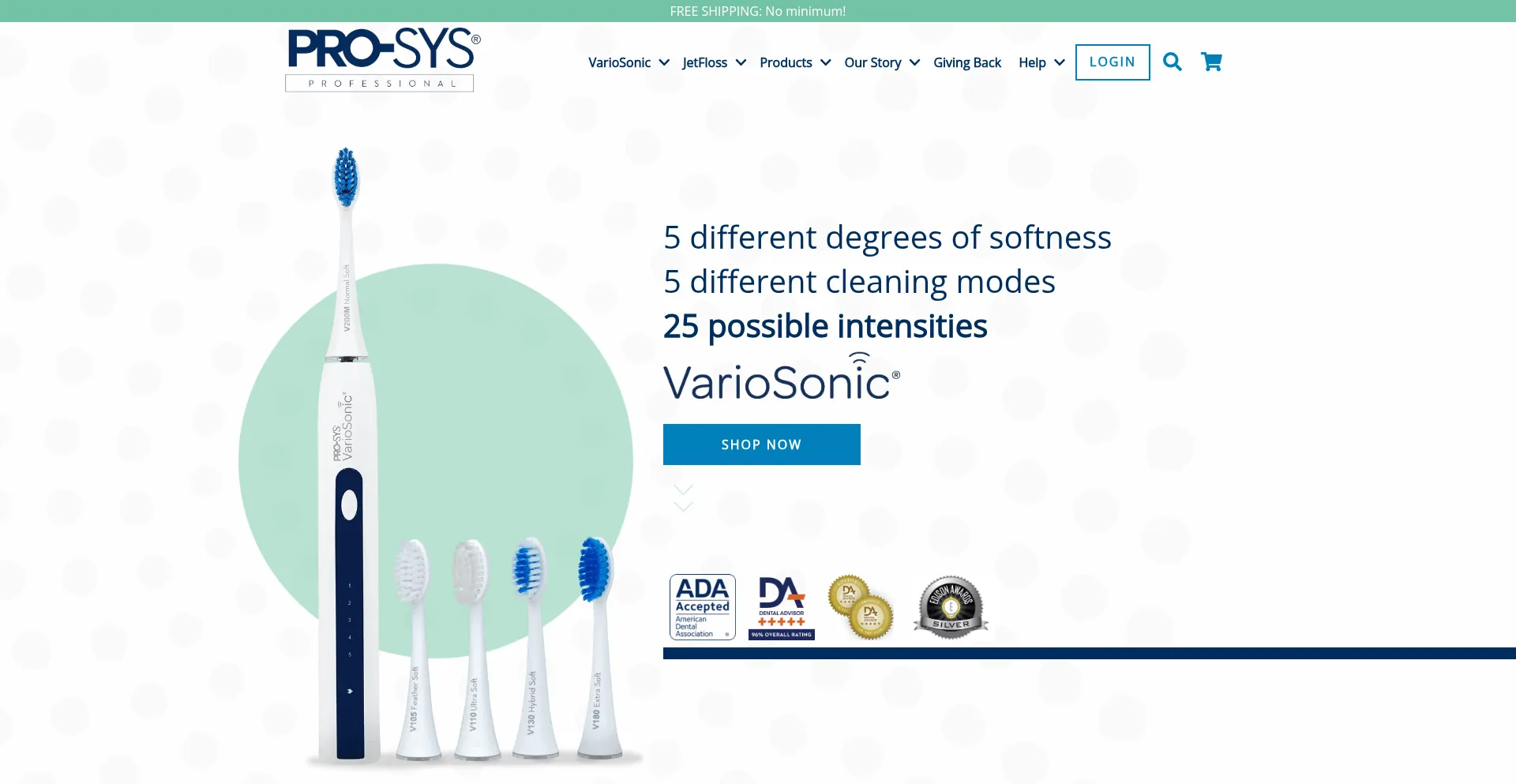 Website screenshot of Pro-sys.com