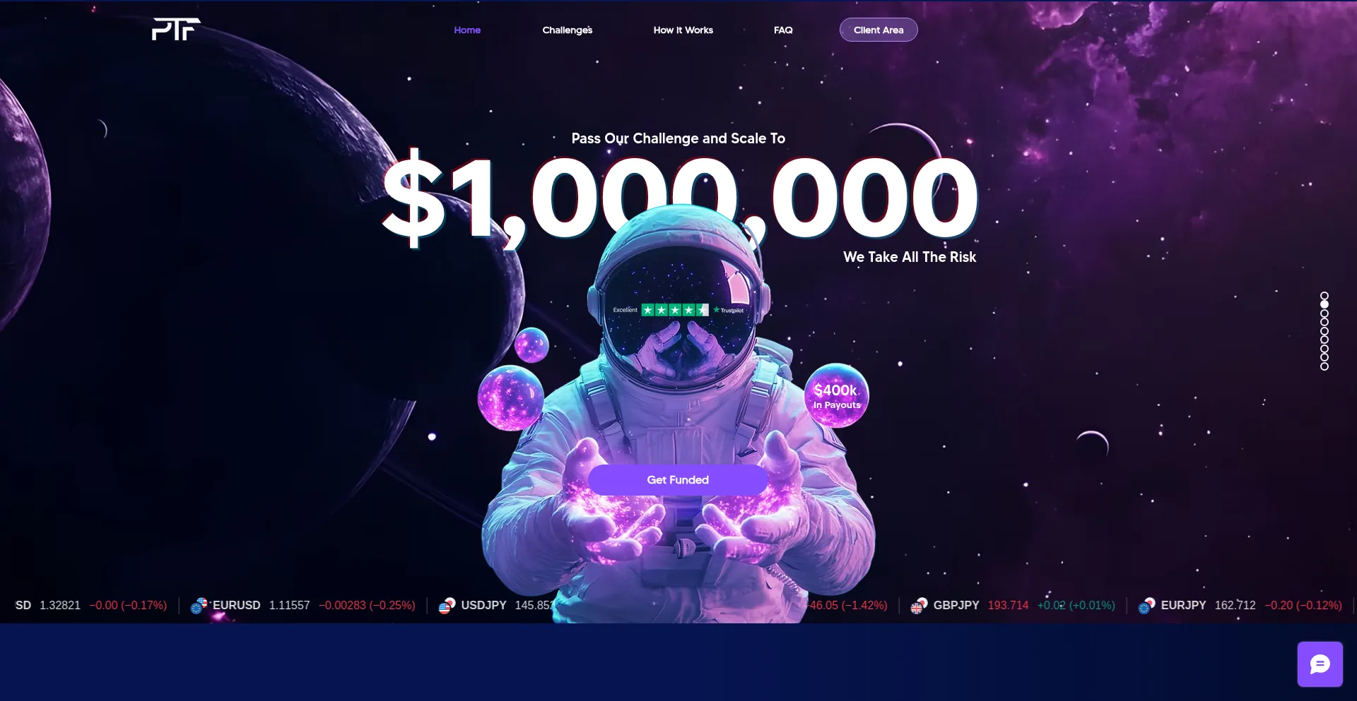 Website screenshot of Pro-tix.com