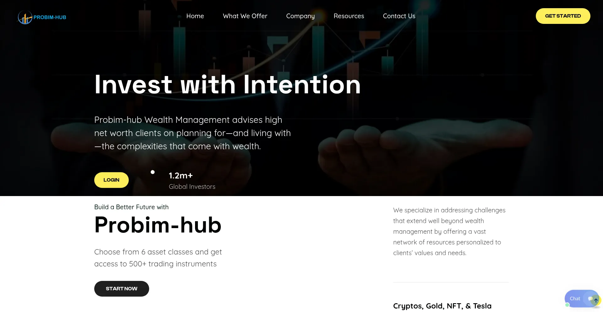 Website screenshot of Probim-hub.com