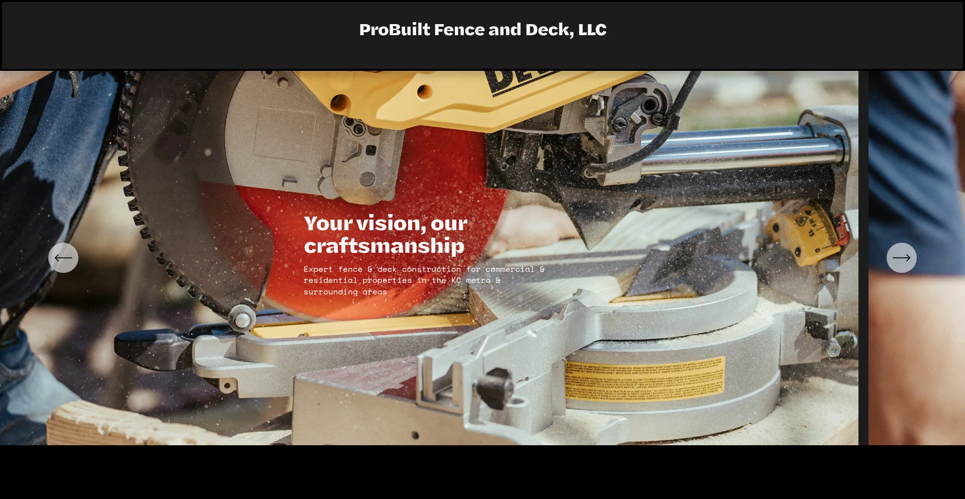 Website screenshot of Probuiltfencedeck.com