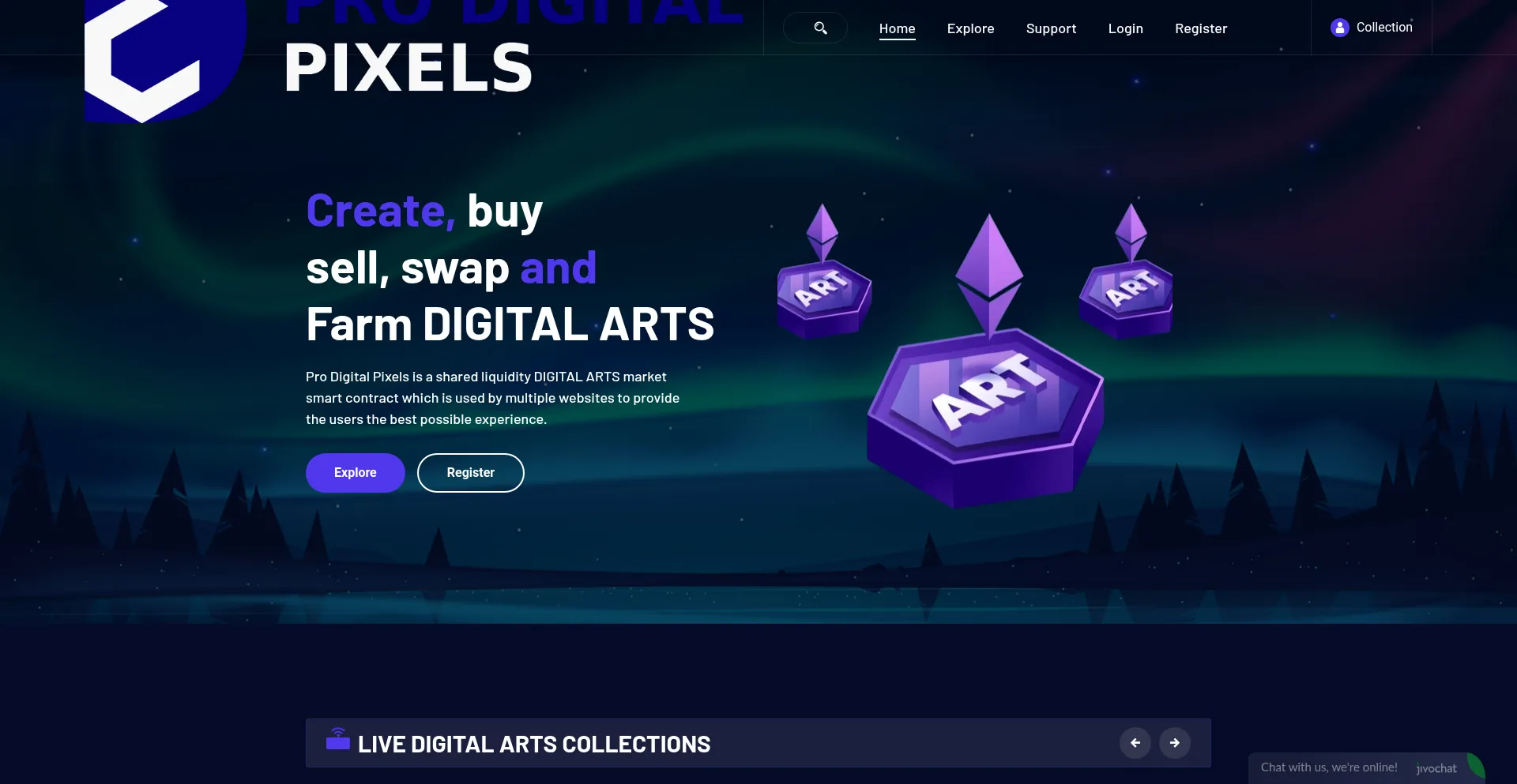 Website screenshot of Prodigitalpixels.com