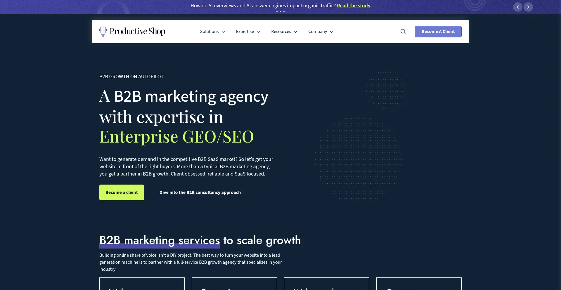 Website screenshot of Productiveshop.com