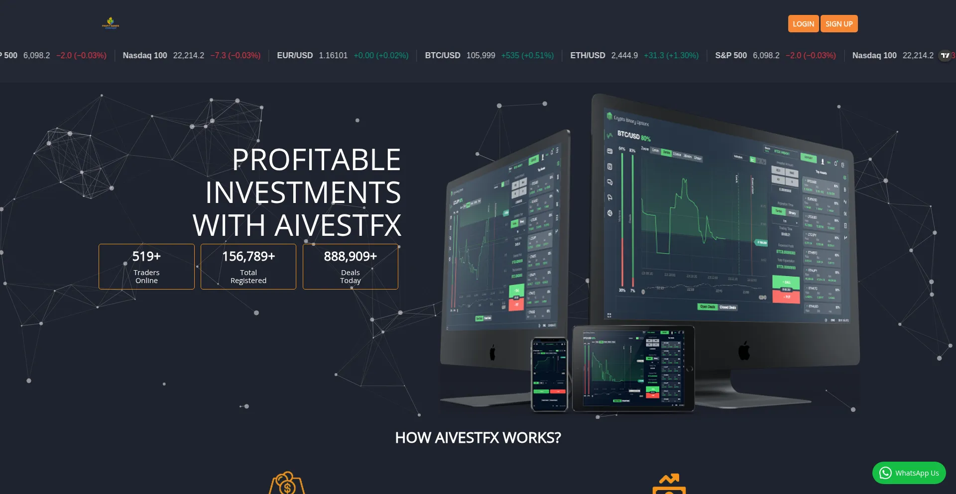 Website screenshot of Profitablemarket.ng