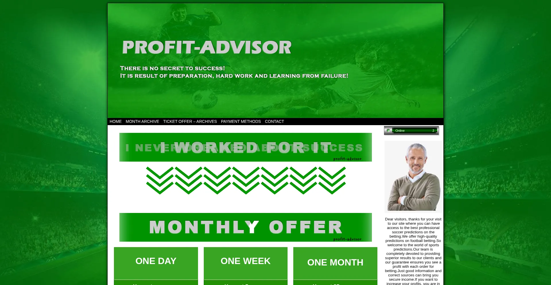 Website screenshot of Profitadvisor.info
