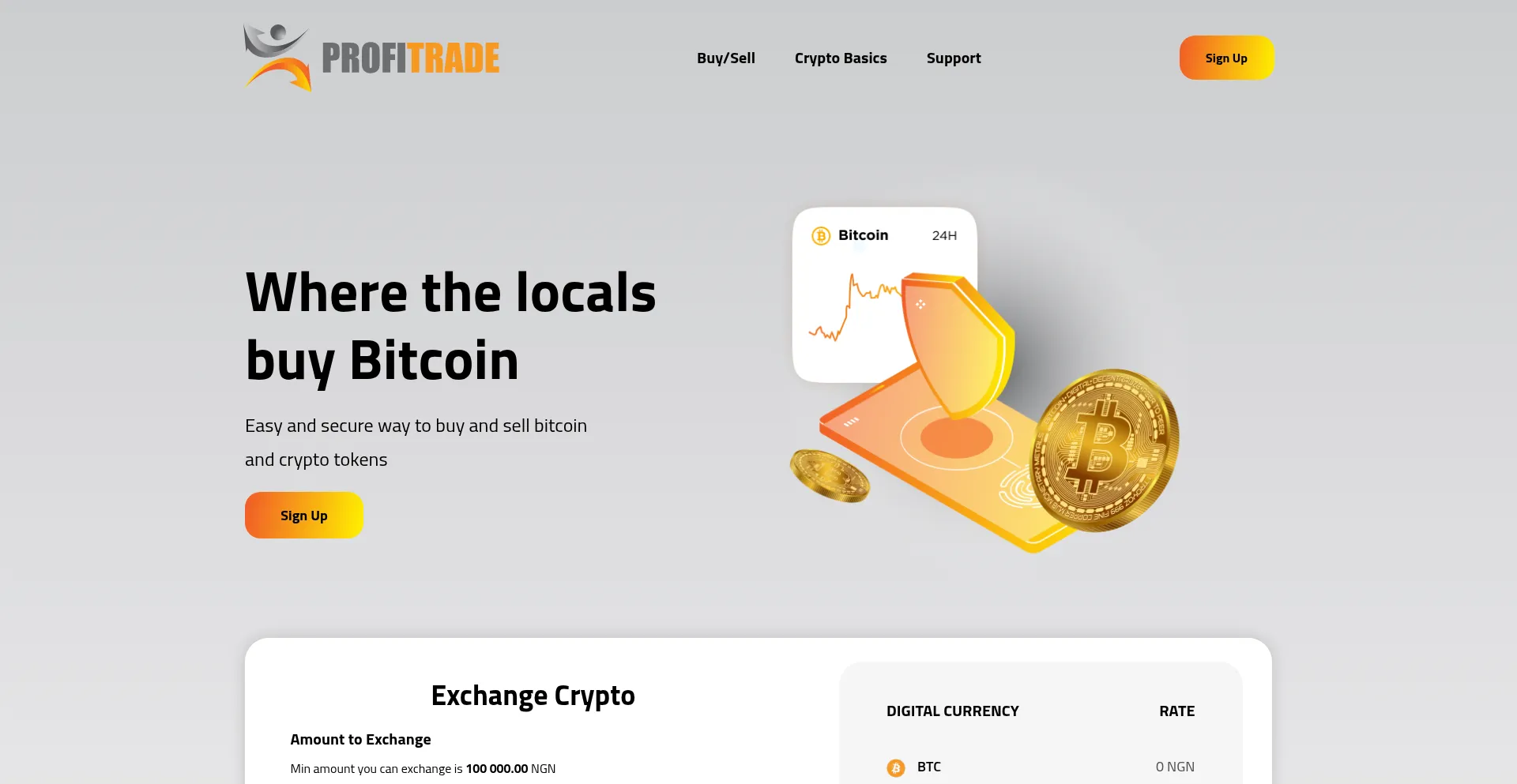 Website screenshot of Profitrade.net