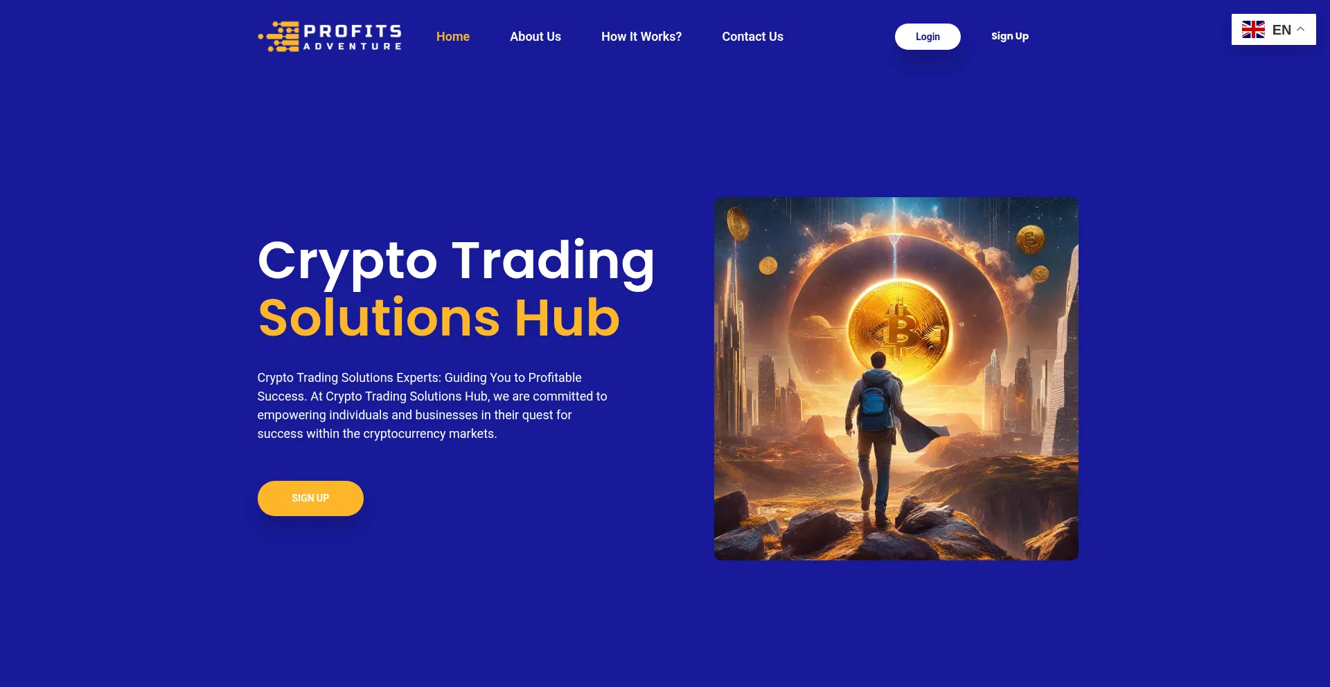 Website screenshot of Profitsadventure.cc
