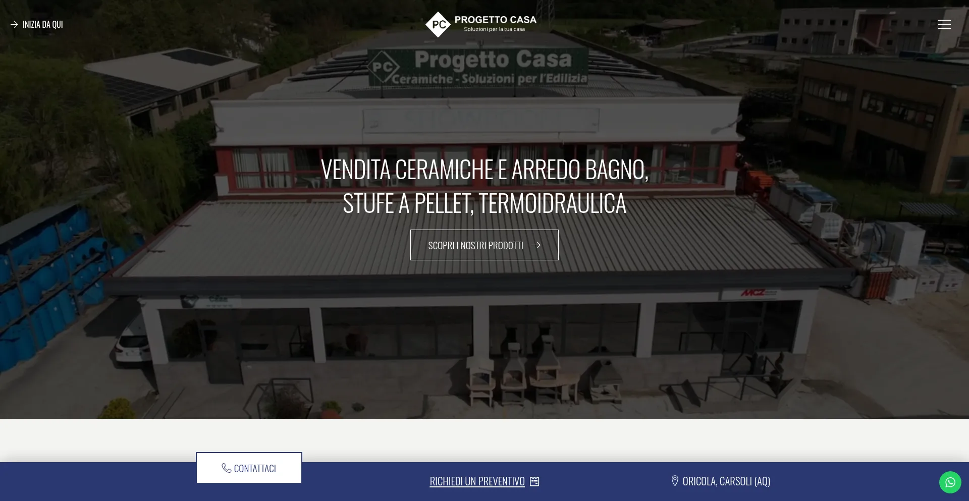 Website screenshot of Progettocasasoluzioni.it