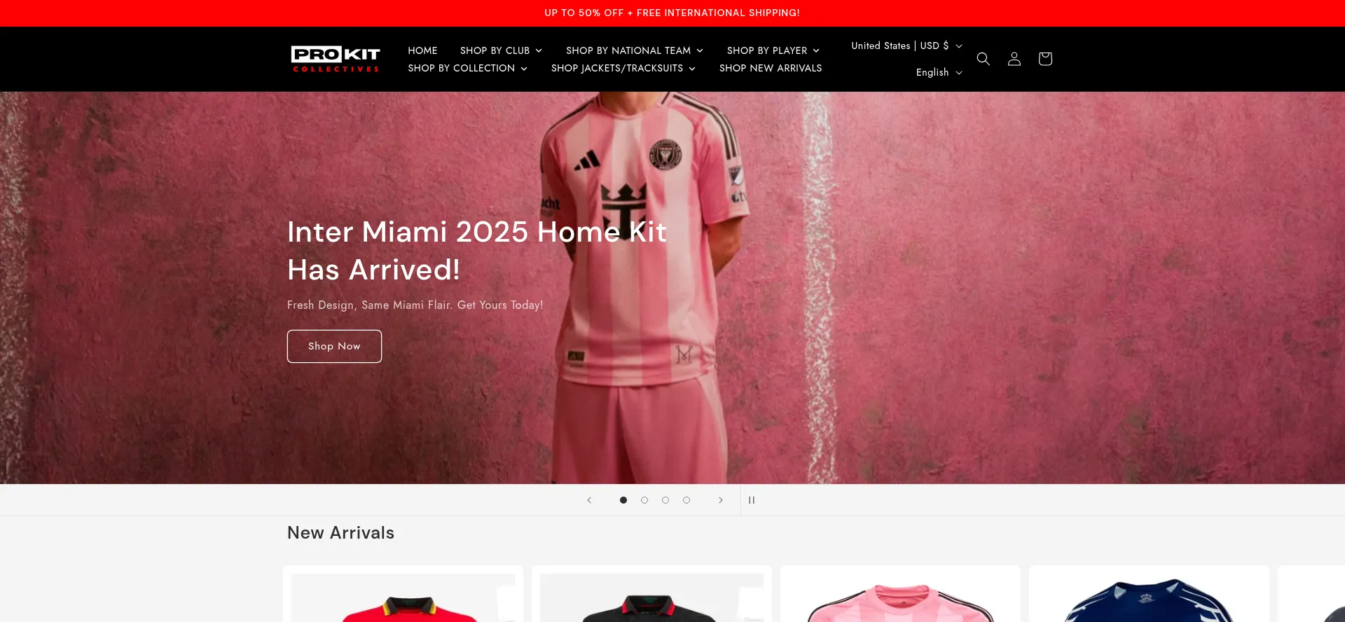 Website screenshot of Prokitcollectives.com