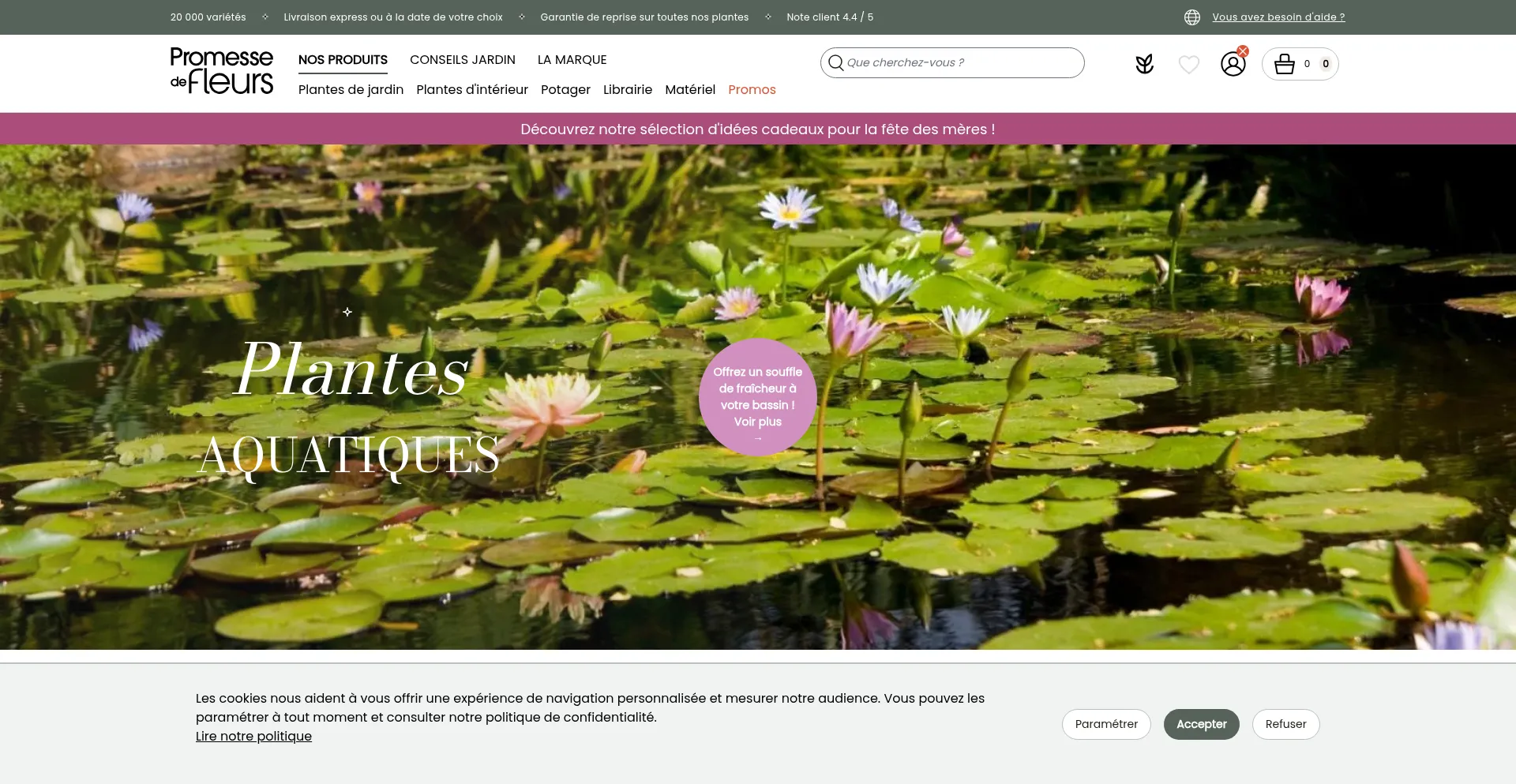 Promessedefleurs.com Screenshot