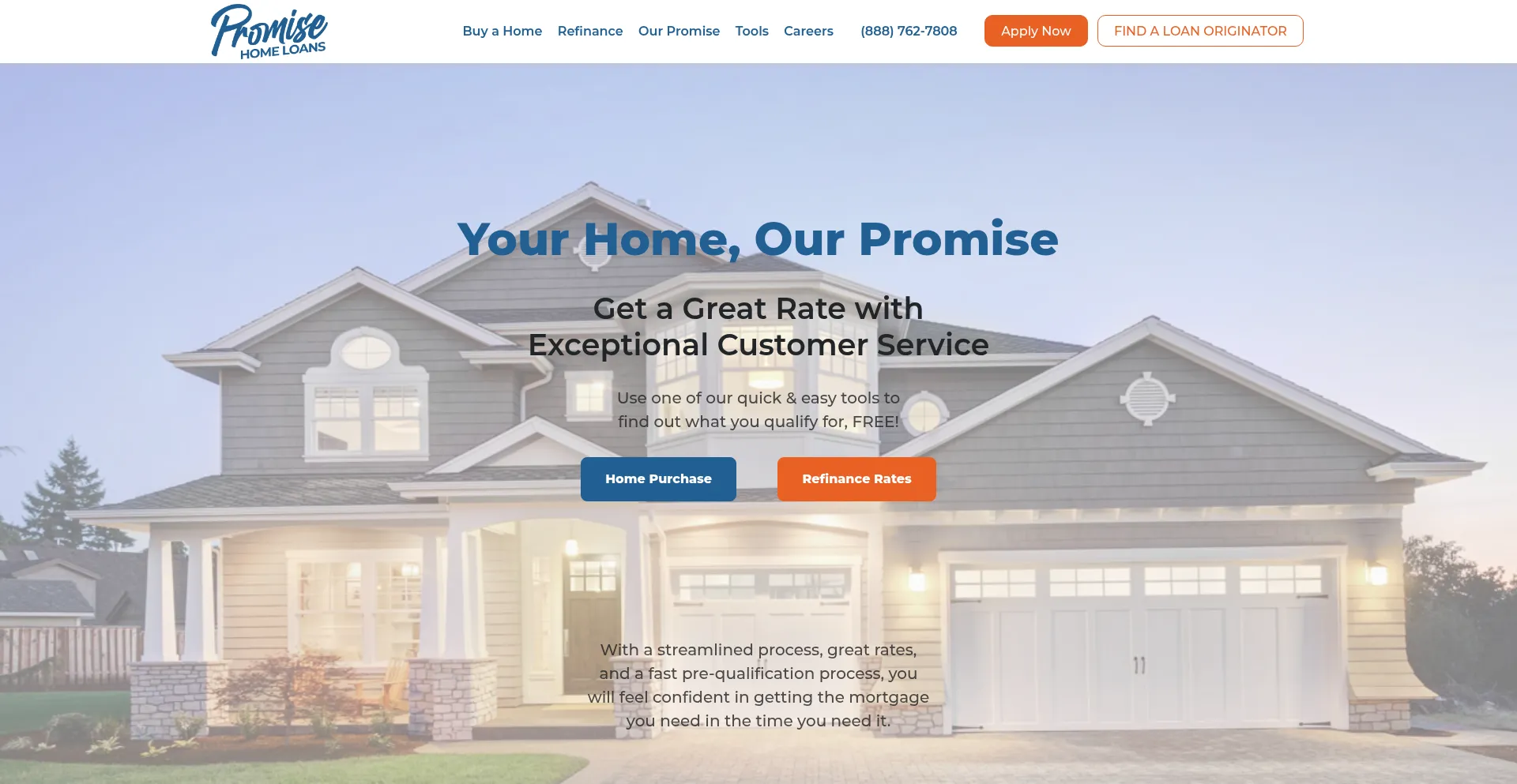 Website screenshot of Promisehomeloans.com