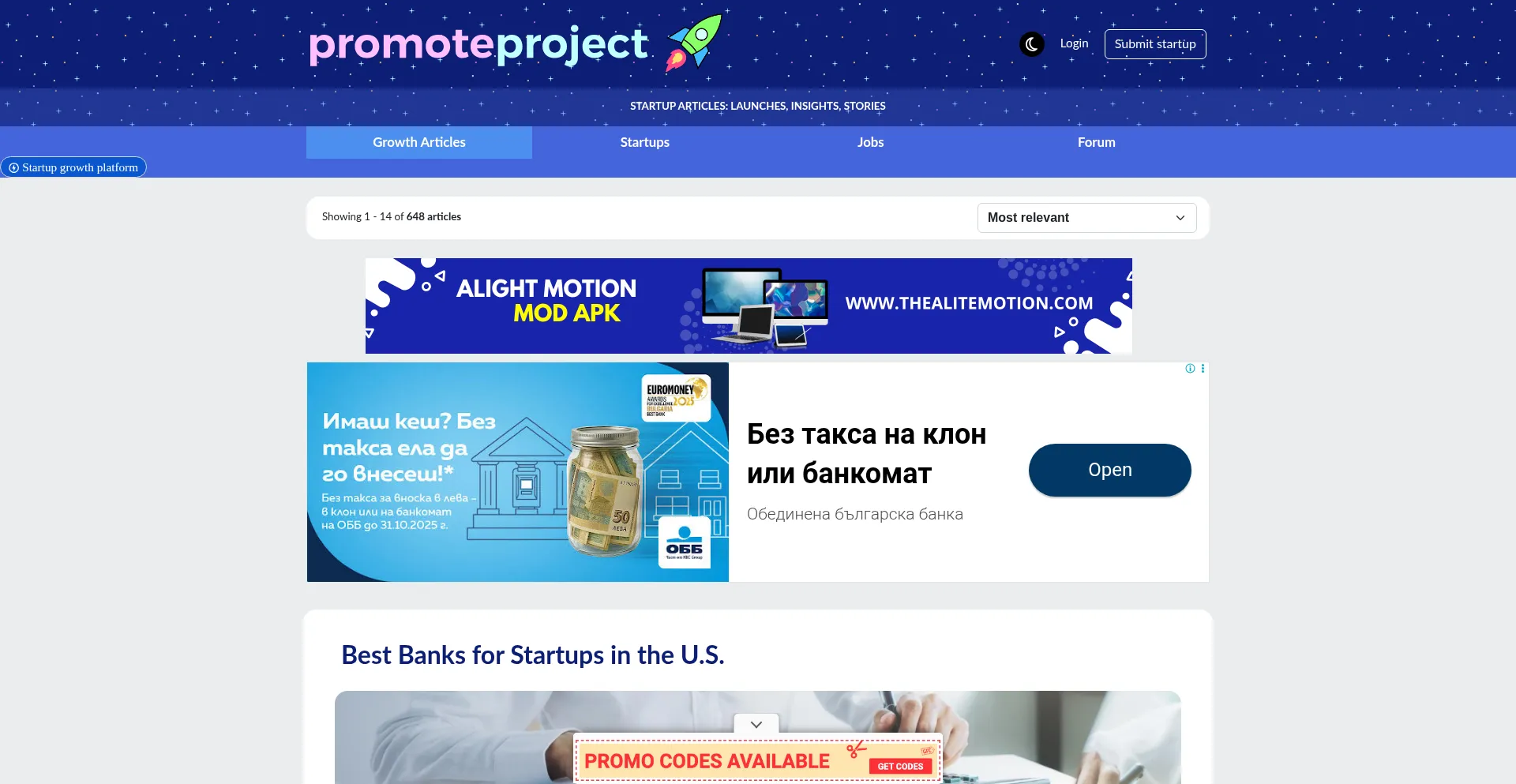 Promoteproject.com Screenshot