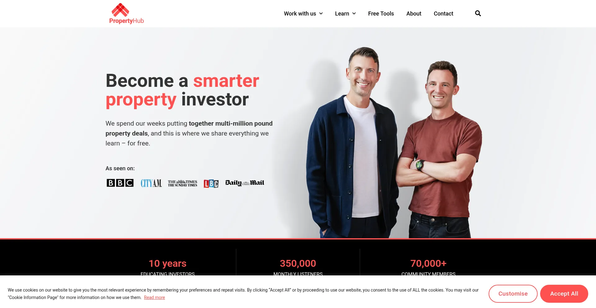Website screenshot of Propertyhub.net