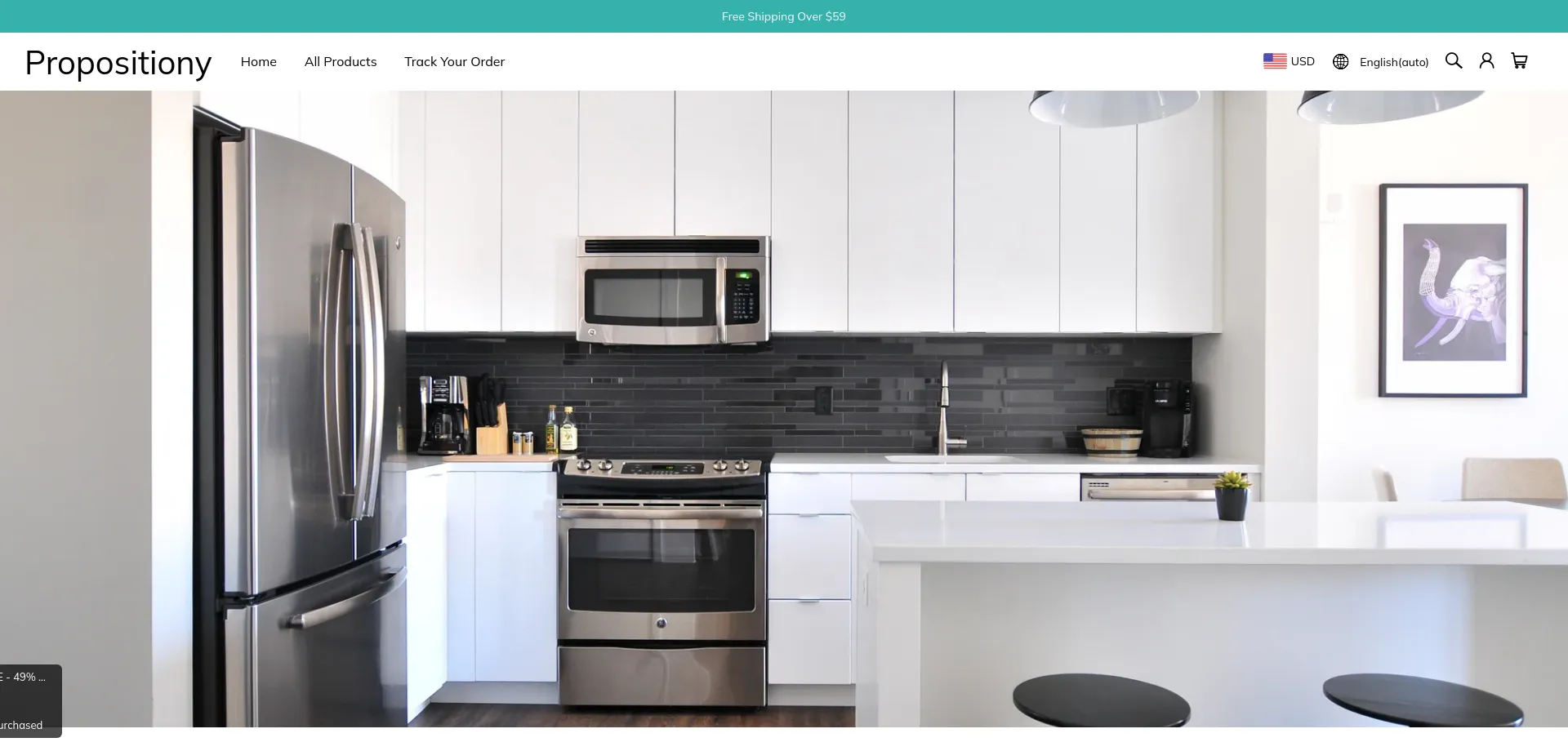 Website screenshot of Propositiony.com
