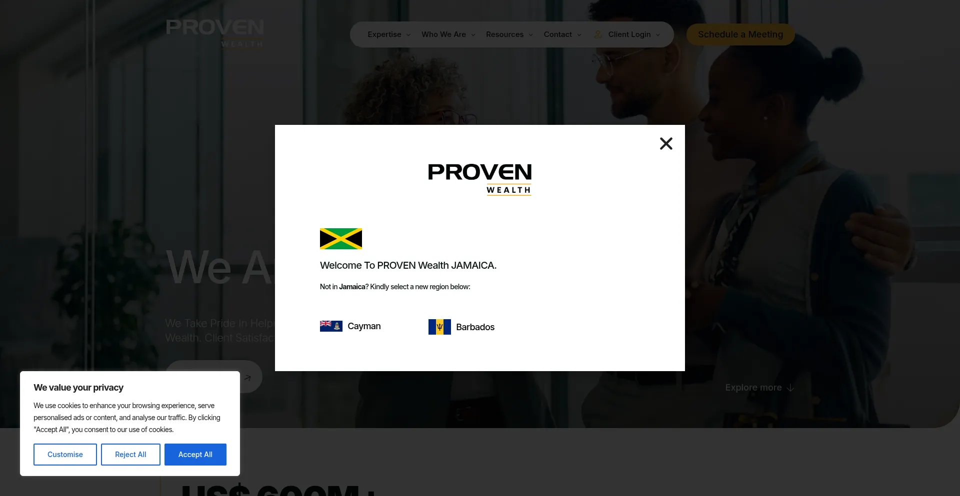 Website screenshot of Provenwealth.com